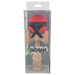 Kendama X Originala, Profesionala, Flippy, din Lemn, Rubber Grip, 18 cm, Rosu/Negru