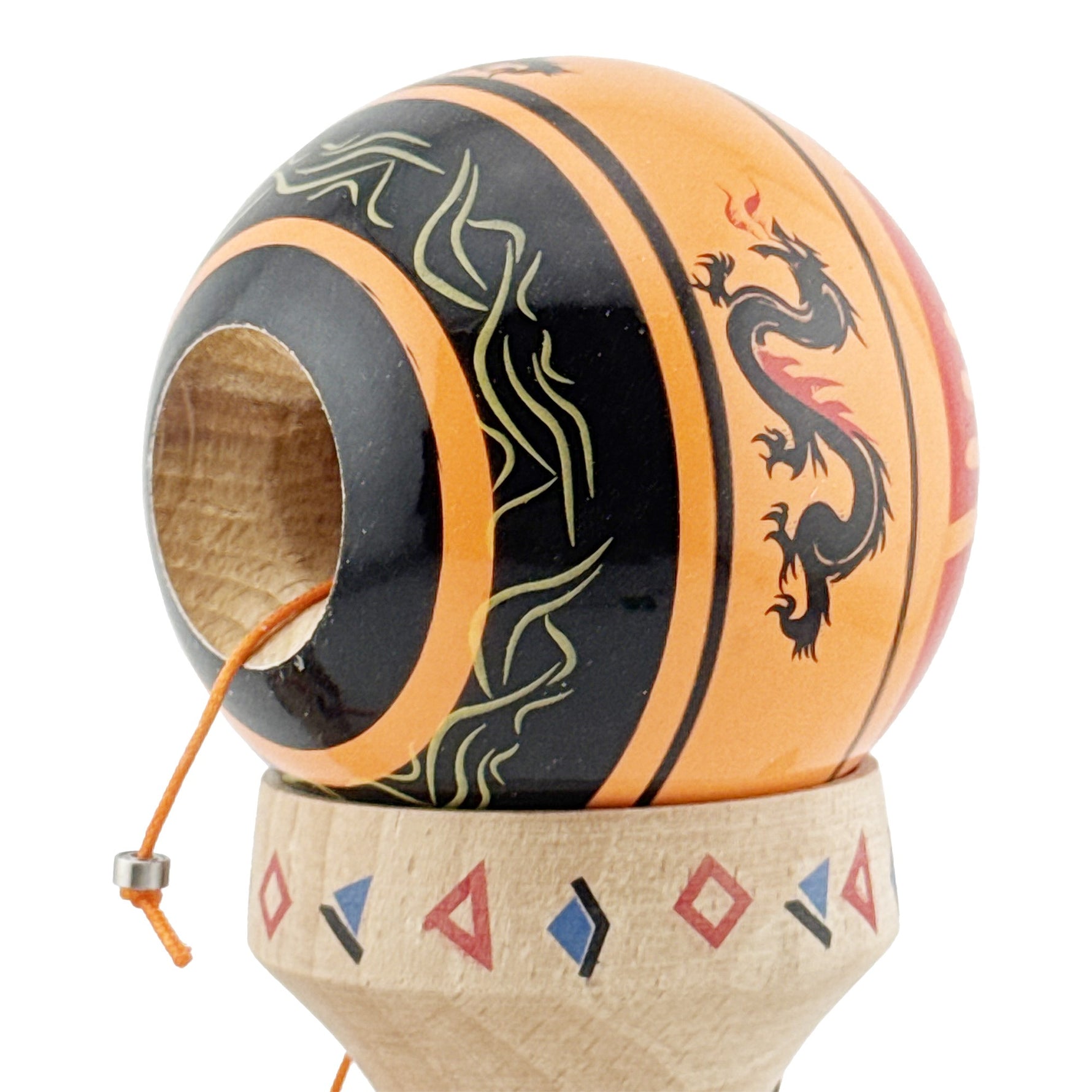 Kendama X Originala, Profesionala, Flippy, DRAGON Series, Super Sticky cu Cupe Mari King Size V3, Rulment Metalic si