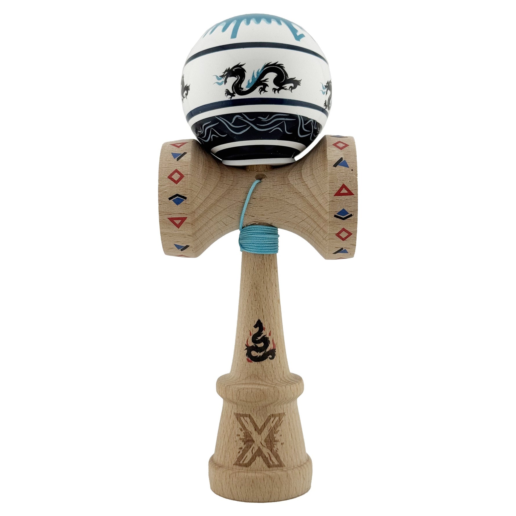 Kendama X Originala, Profesionala, Flippy, DRAGON Series, Super Sticky cu Cupe Mari King Size V3, Rulment Metalic si