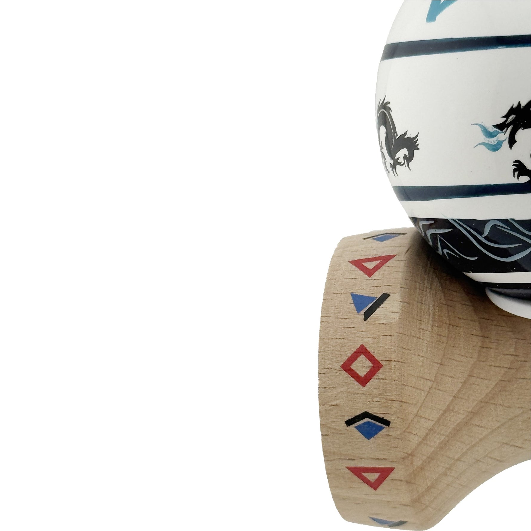 Kendama X Originala, Profesionala, Flippy, DRAGON Series, Super Sticky cu Cupe Mari King Size V3, Rulment Metalic si