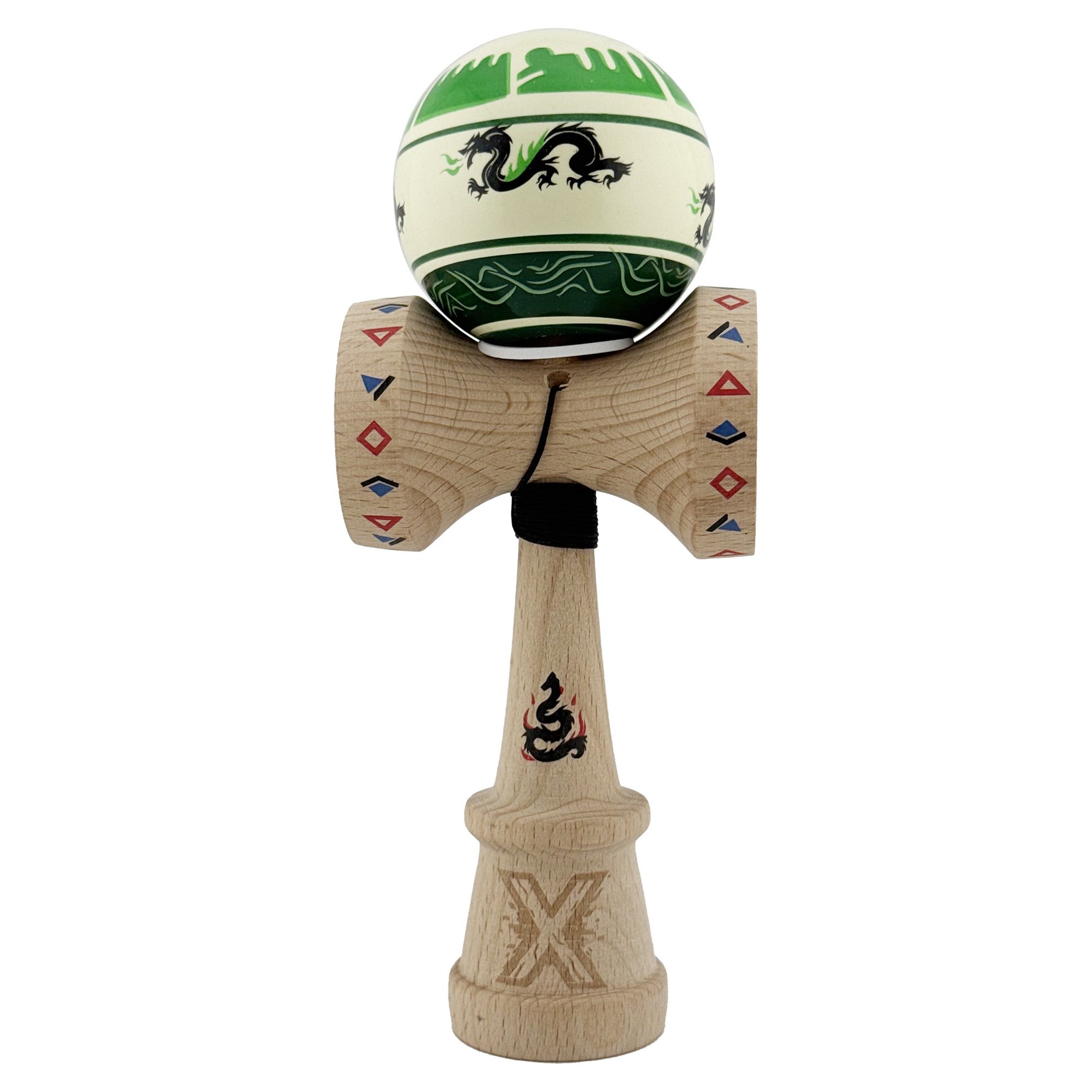Kendama X Originala, Profesionala, Flippy, DRAGON Series, Super Sticky cu Cupe Mari King Size V3, Rulment Metalic si