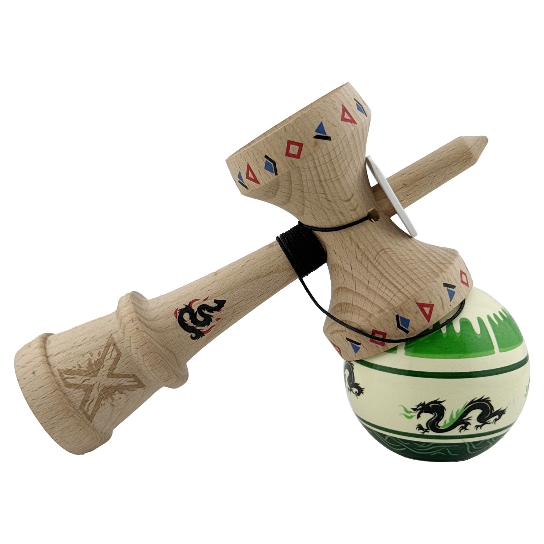 Kendama X Originala, Profesionala, Flippy, DRAGON Series, Super Sticky cu Cupe Mari King Size V3, Rulment Metalic si