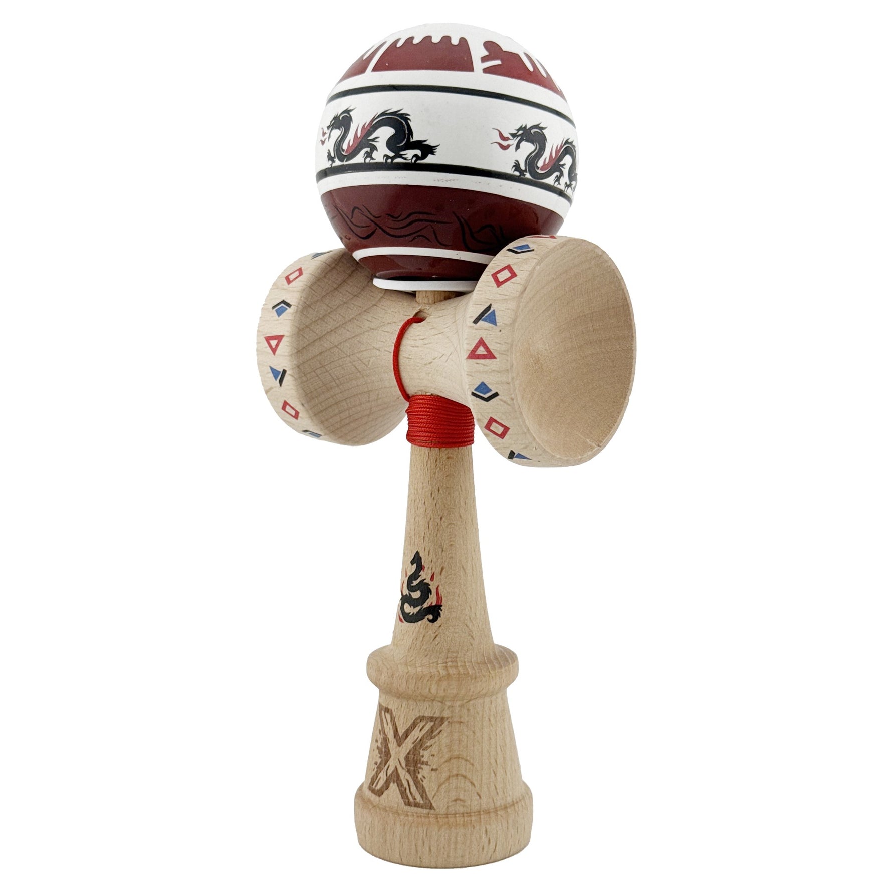 Kendama X Originala, Profesionala, Flippy, DRAGON Series, Super Sticky cu Cupe Mari King Size V3, Rulment Metalic si