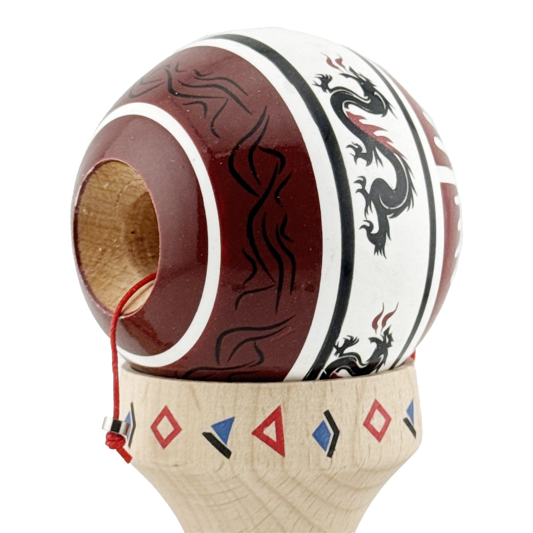 Kendama X Originala, Profesionala, Flippy, DRAGON Series, Super Sticky cu Cupe Mari King Size V3, Rulment Metalic si