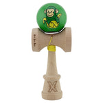 Kendama X Originala, Profesionala, Flippy, Green Monkey, Super Sticky cu Cupe Mari King Size V3, Rulment Metalic si