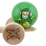 Kendama X Originala, Profesionala, Flippy, Green Monkey, Super Sticky cu Cupe Mari King Size V3, Rulment Metalic si