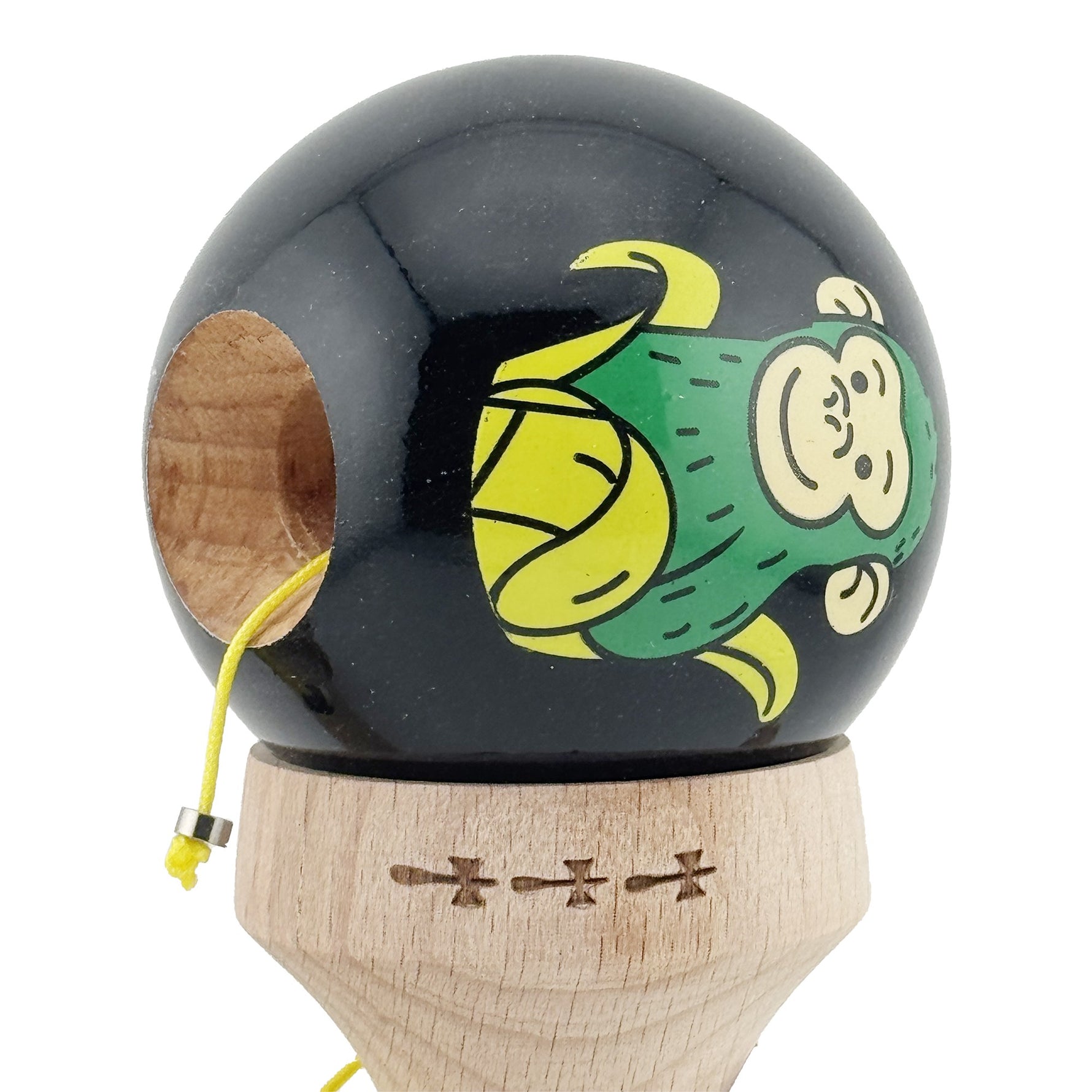 Kendama X Originala, Profesionala, Flippy, Green Monkey, Super Sticky cu Cupe Mari King Size V3, Rulment Metalic si