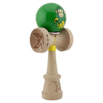 Kendama X Originala, Profesionala, Flippy, Green Monkey, Super Sticky cu Cupe Mari King Size V3, Rulment Metalic si