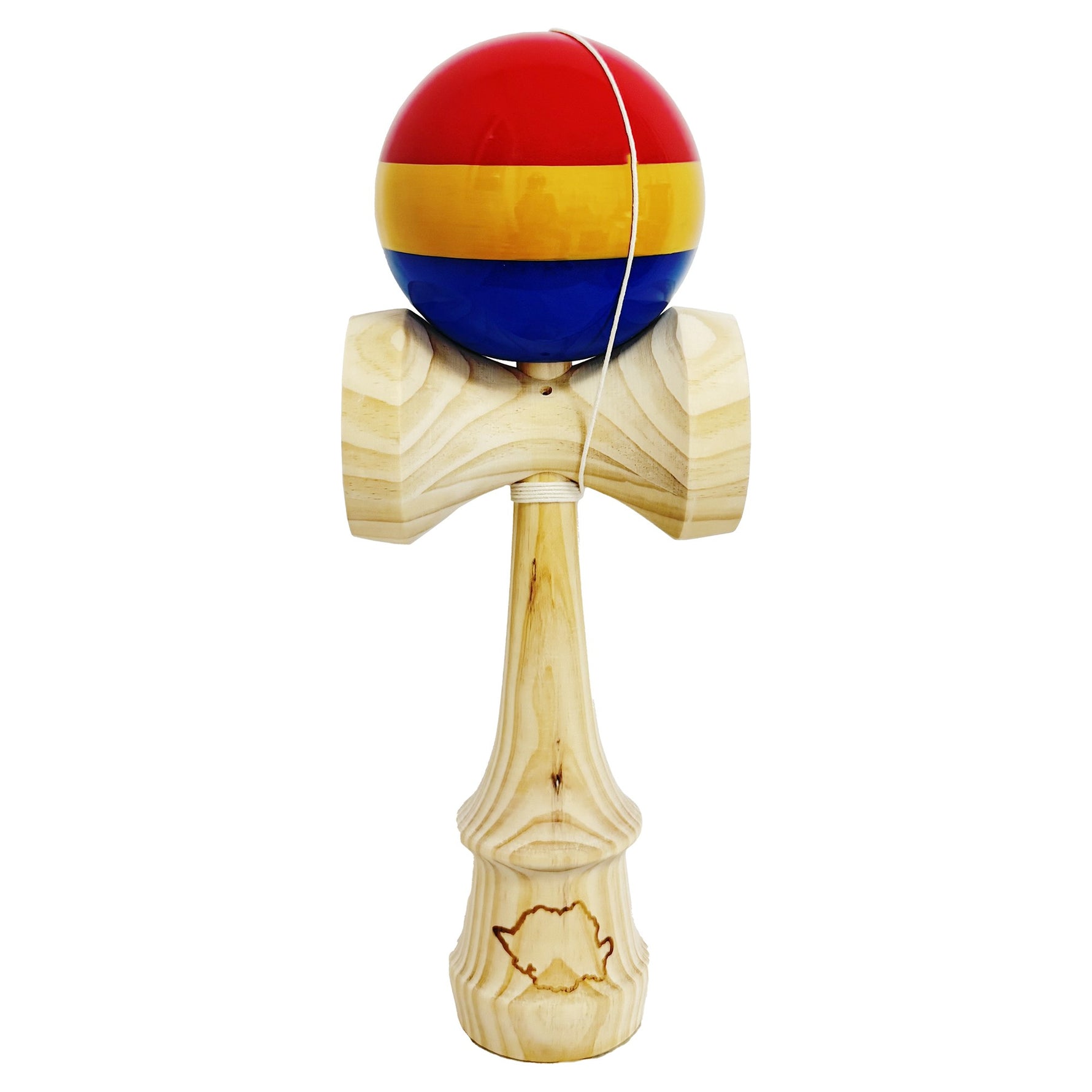 Kendama X Originala, Profesionala, Flippy, Inaltime 52 cm, SUPER BIG cu Cupe KING SIZE, Bila Super Sticky, Diametrul 17