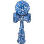 Kendama X Originala, Profesionala, Flippy, Kendama Cracked, din Lemn – 18 cm, Crack Albastru/Alb