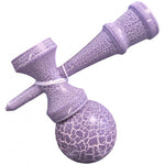 Kendama X Originala, Profesionala, Flippy, Kendama Cracked, din Lemn – 18 cm, Lila/Alb