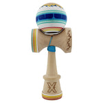 Kendama X Originala, Profesionala, Flippy, MOUNTAINS, Model Anti Skid cu Cupe Mari KING SIZE V3, Gaura in Baza, Rulment