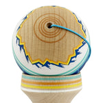 Kendama X Originala, Profesionala, Flippy, MOUNTAINS, Model Anti Skid cu Cupe Mari KING SIZE V3, Gaura in Baza, Rulment