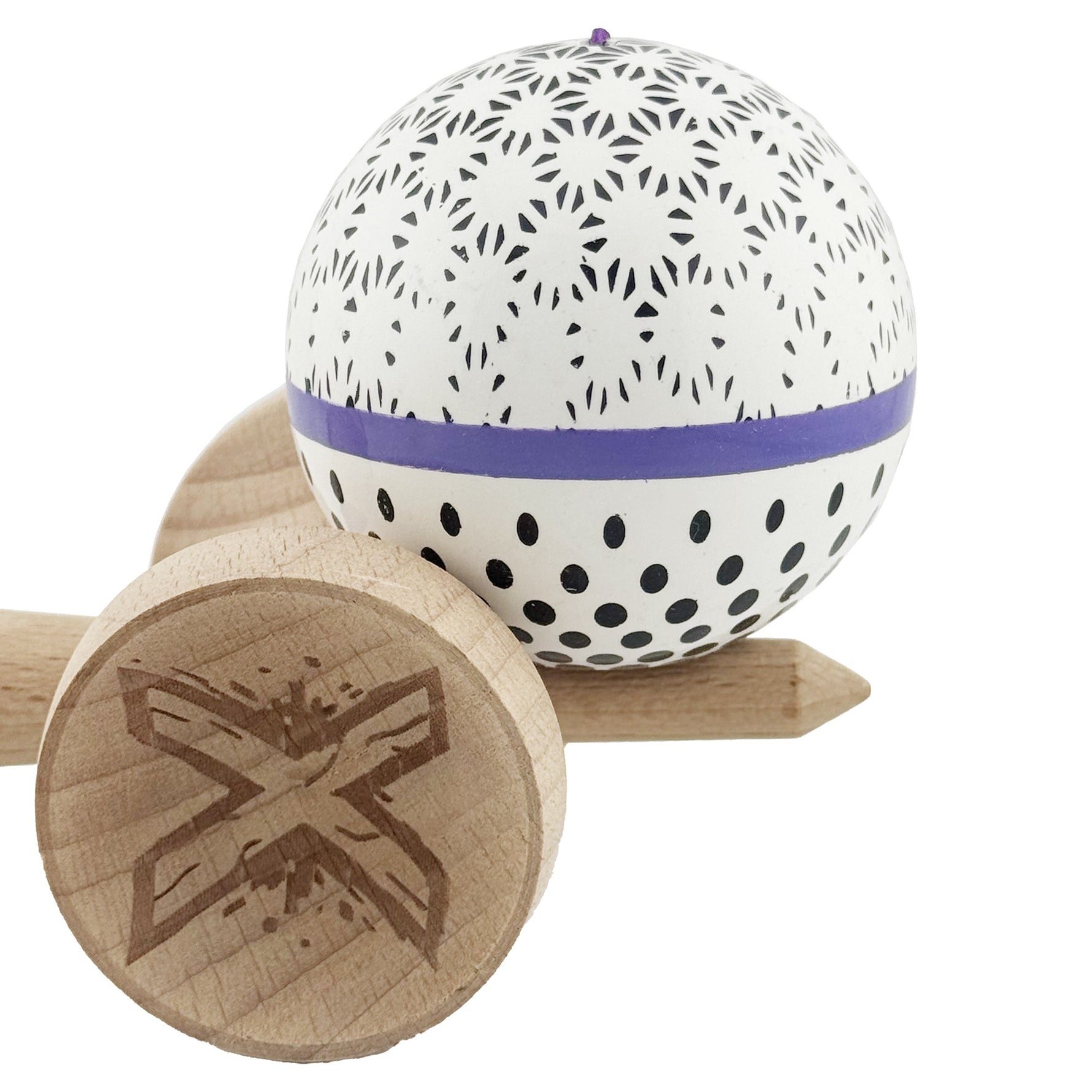 Kendama X Originala, Profesionala, Flippy, RAINDROPS, Super Sticky cu Cupe Mari KING SIZE V3, Gaura in Baza, Rulment