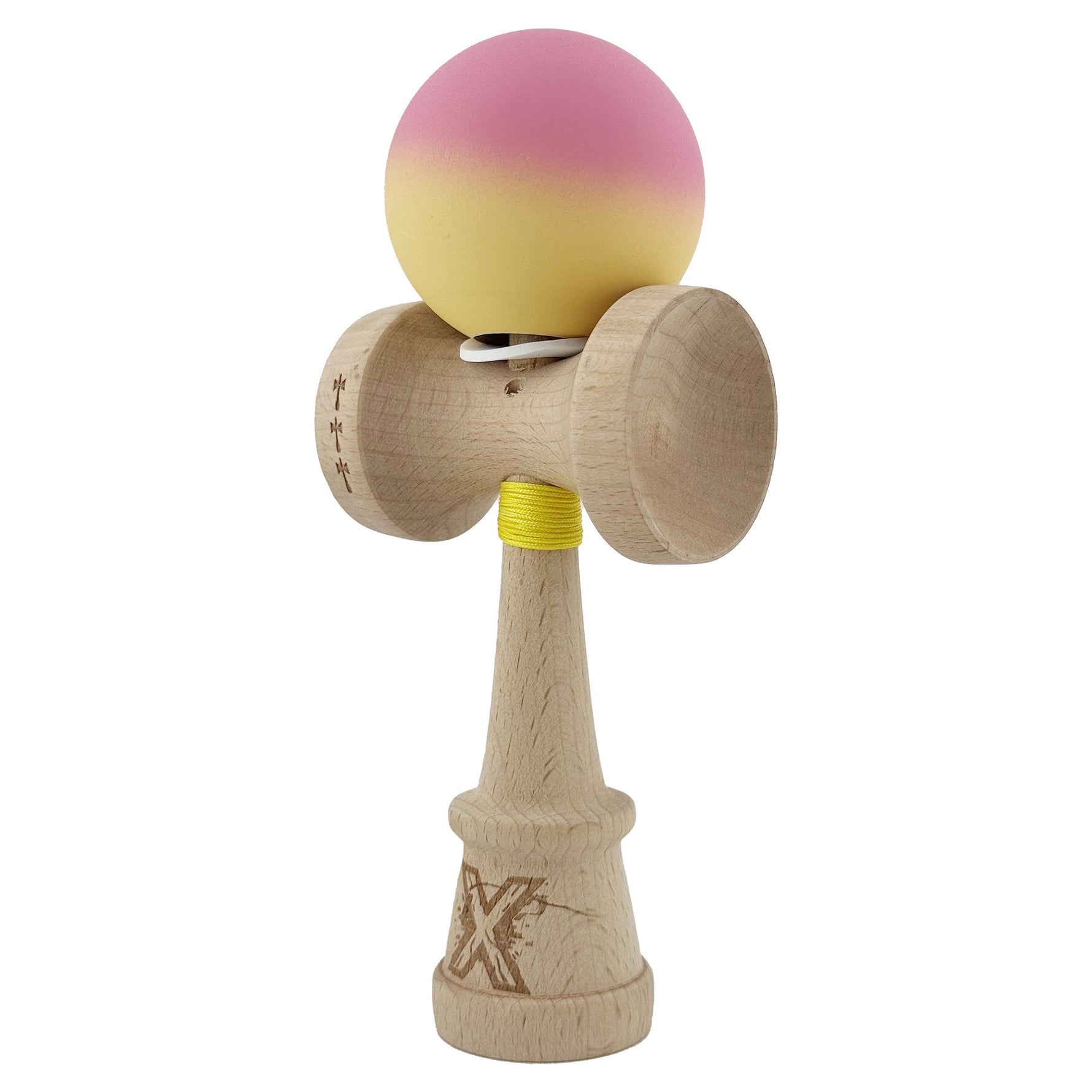 Kendama X Originala, Profesionala, Flippy, Rubber Grip, Cupe Mari KING SIZE V3, Gaura in Baza, Rulment Metalic, din