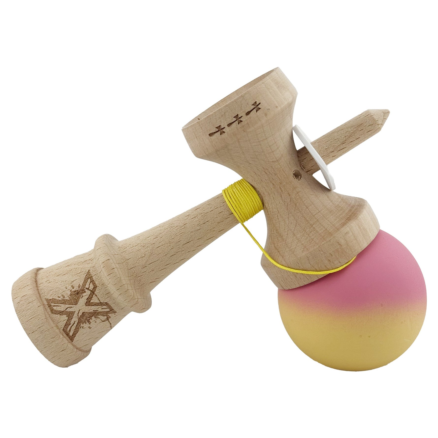 Kendama X Originala, Profesionala, Flippy, Rubber Grip, Cupe Mari KING SIZE V3, Gaura in Baza, Rulment Metalic, din