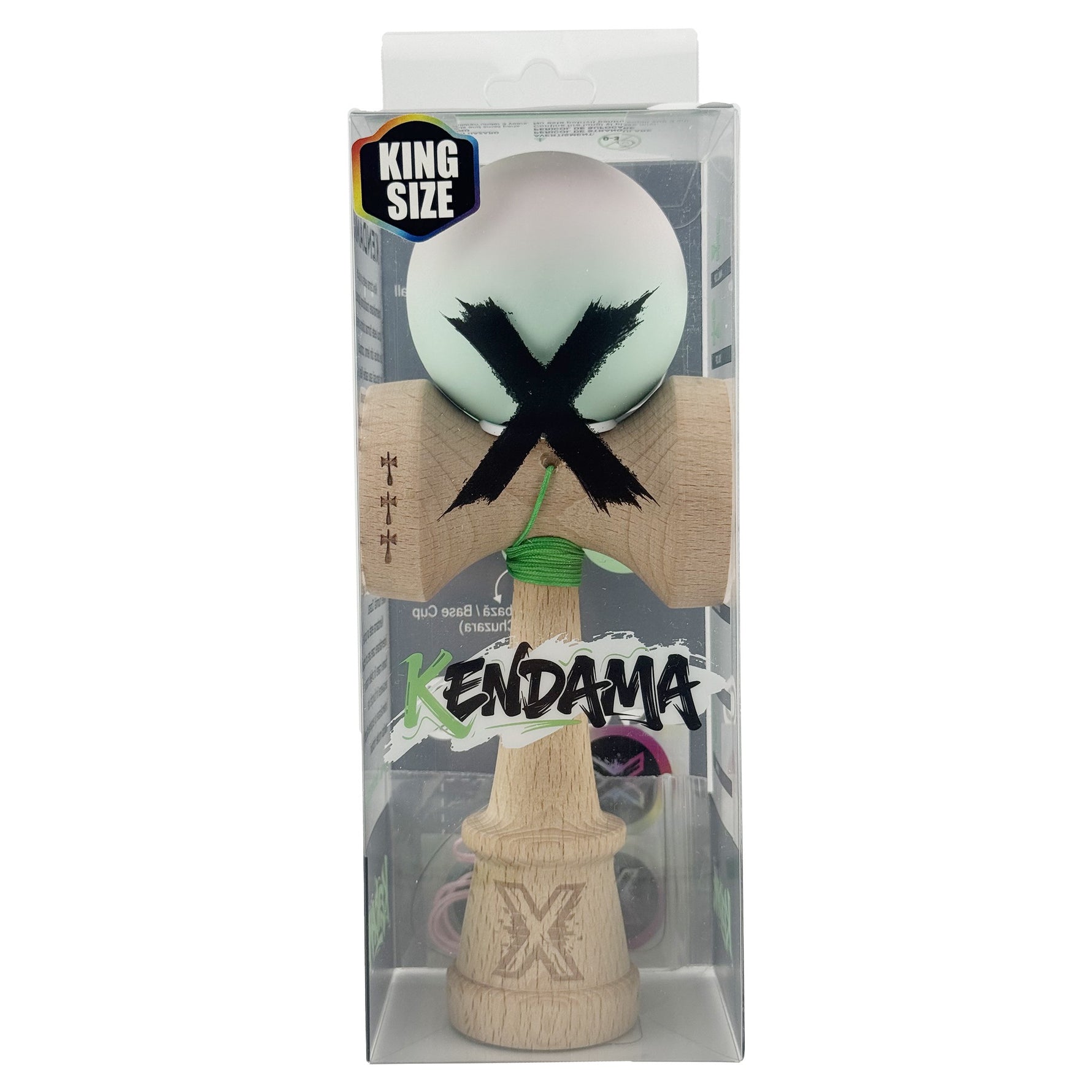 Kendama X Originala, Profesionala, Flippy, Rubber Grip, Cupe Mari KING SIZE V3, Gaura in Baza, Rulment Metalic, din