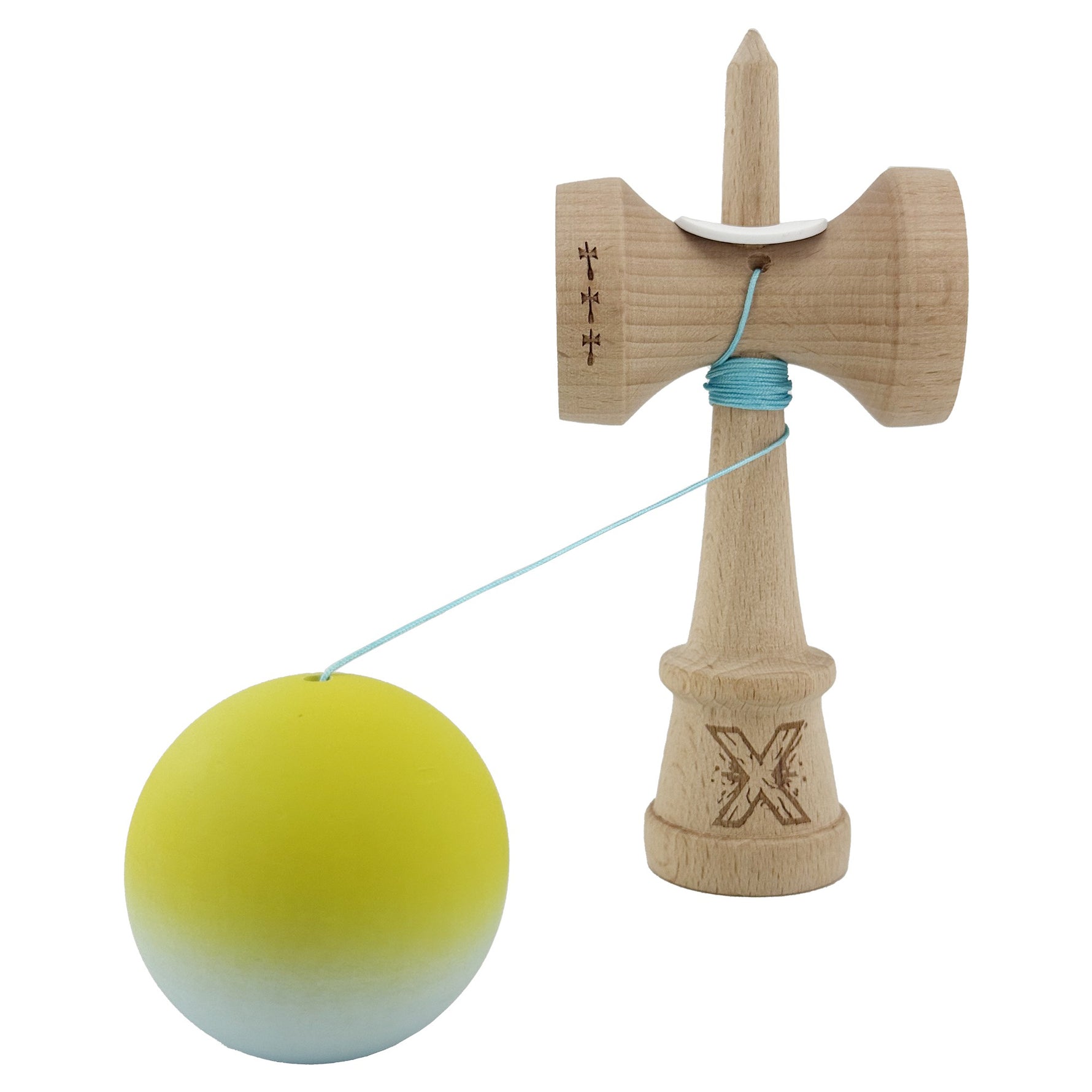 Kendama X Originala, Profesionala, Flippy, Rubber Grip, Cupe Mari KING SIZE V3, Gaura in Baza, Rulment Metalic, din