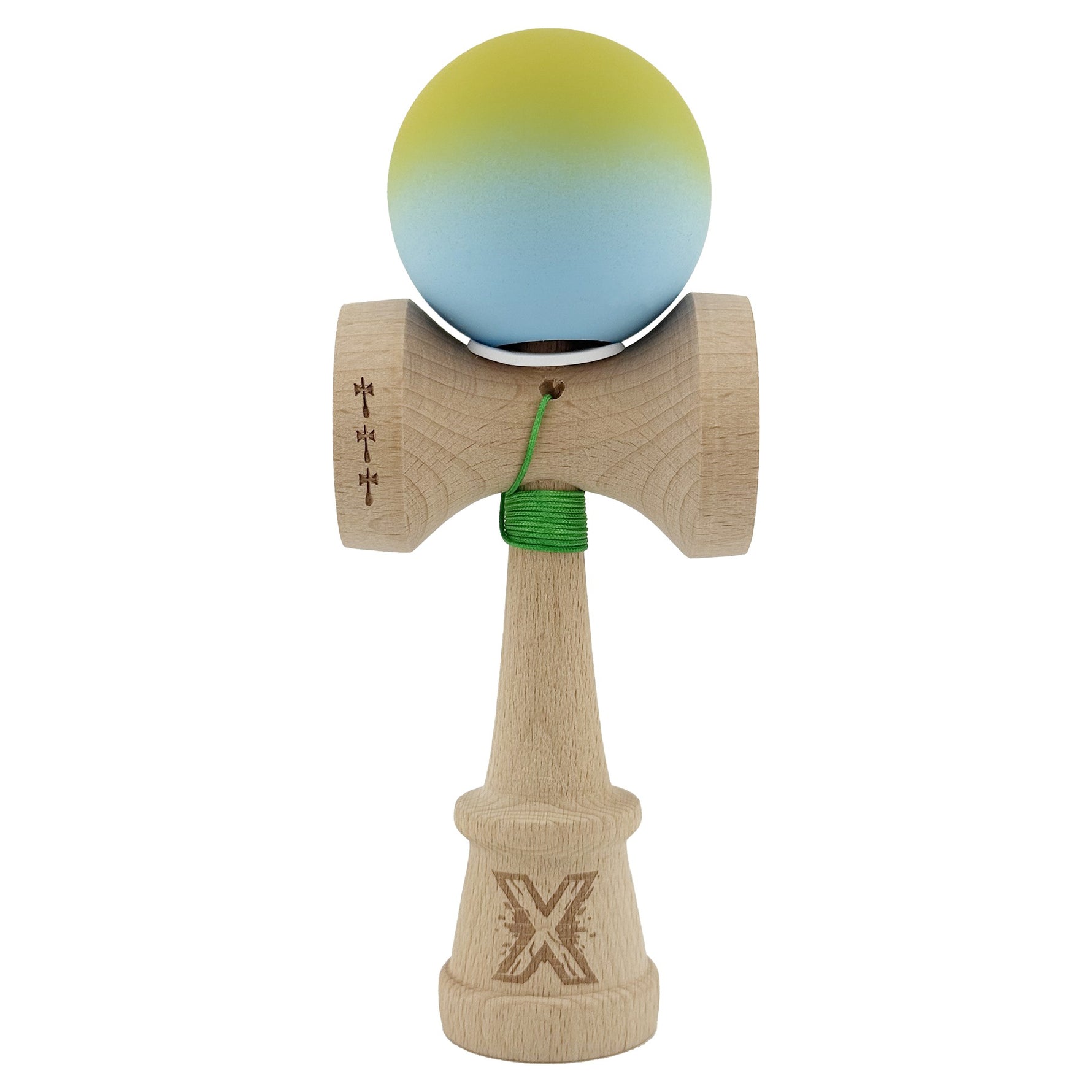 Kendama X Originala, Profesionala, Flippy, Rubber Grip, Cupe Mari KING SIZE V3, Gaura in Baza, Rulment Metalic, din