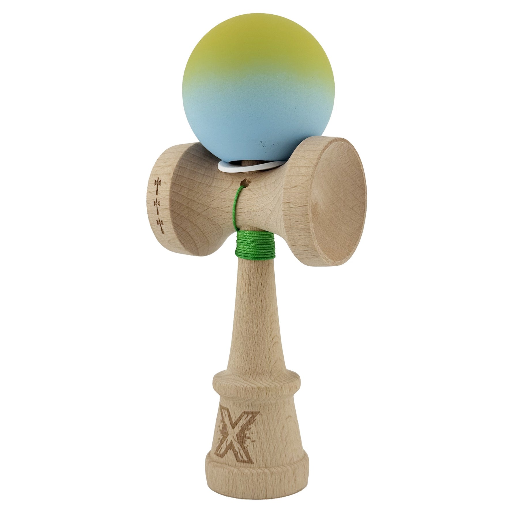 Kendama X Originala, Profesionala, Flippy, Rubber Grip, Cupe Mari KING SIZE V3, Gaura in Baza, Rulment Metalic, din