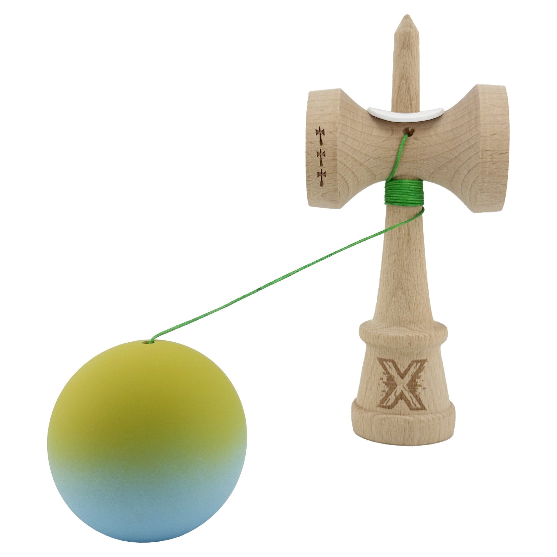 Kendama X Originala, Profesionala, Flippy, Rubber Grip, Cupe Mari KING SIZE V3, Gaura in Baza, Rulment Metalic, din