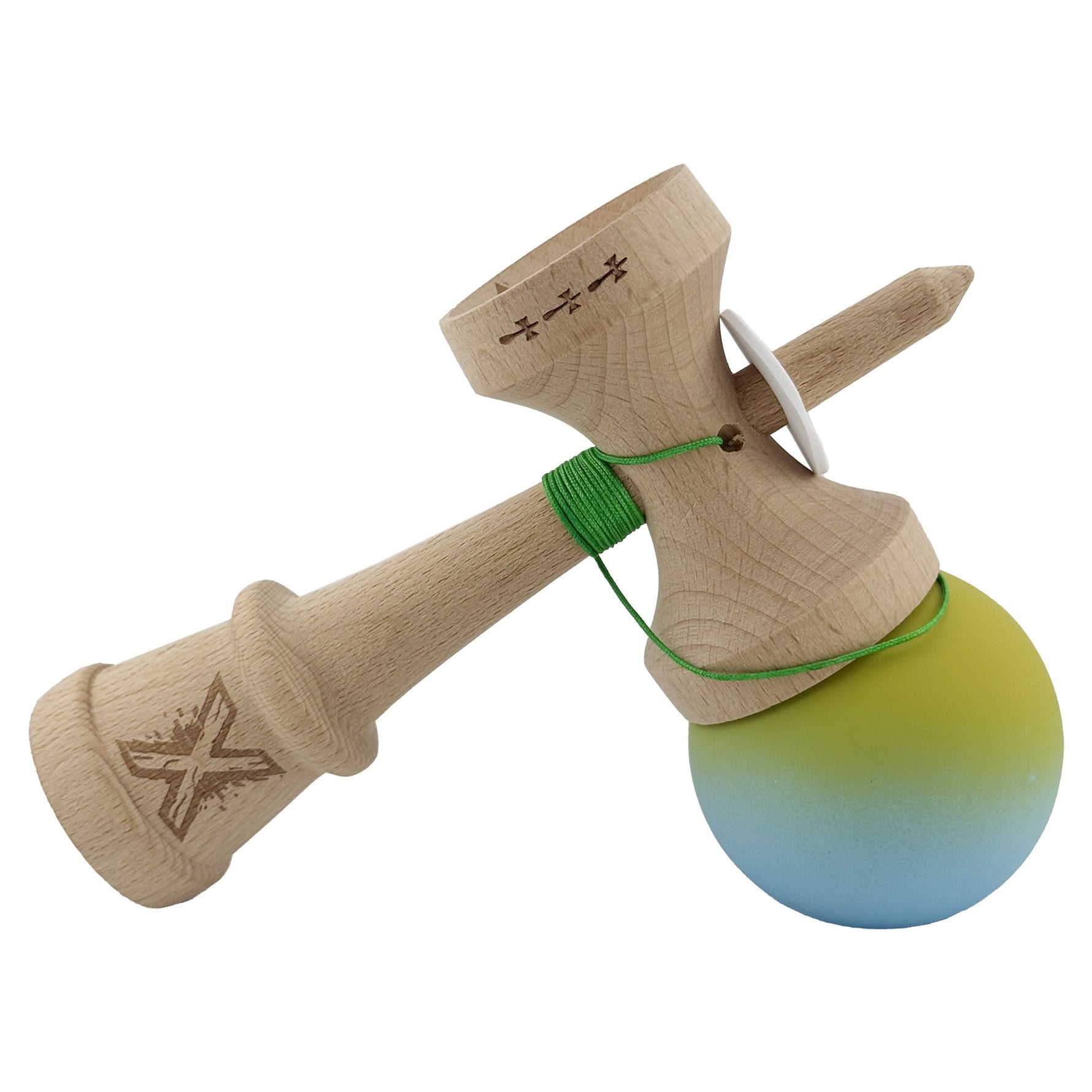 Kendama X Originala, Profesionala, Flippy, Rubber Grip, Cupe Mari KING SIZE V3, Gaura in Baza, Rulment Metalic, din