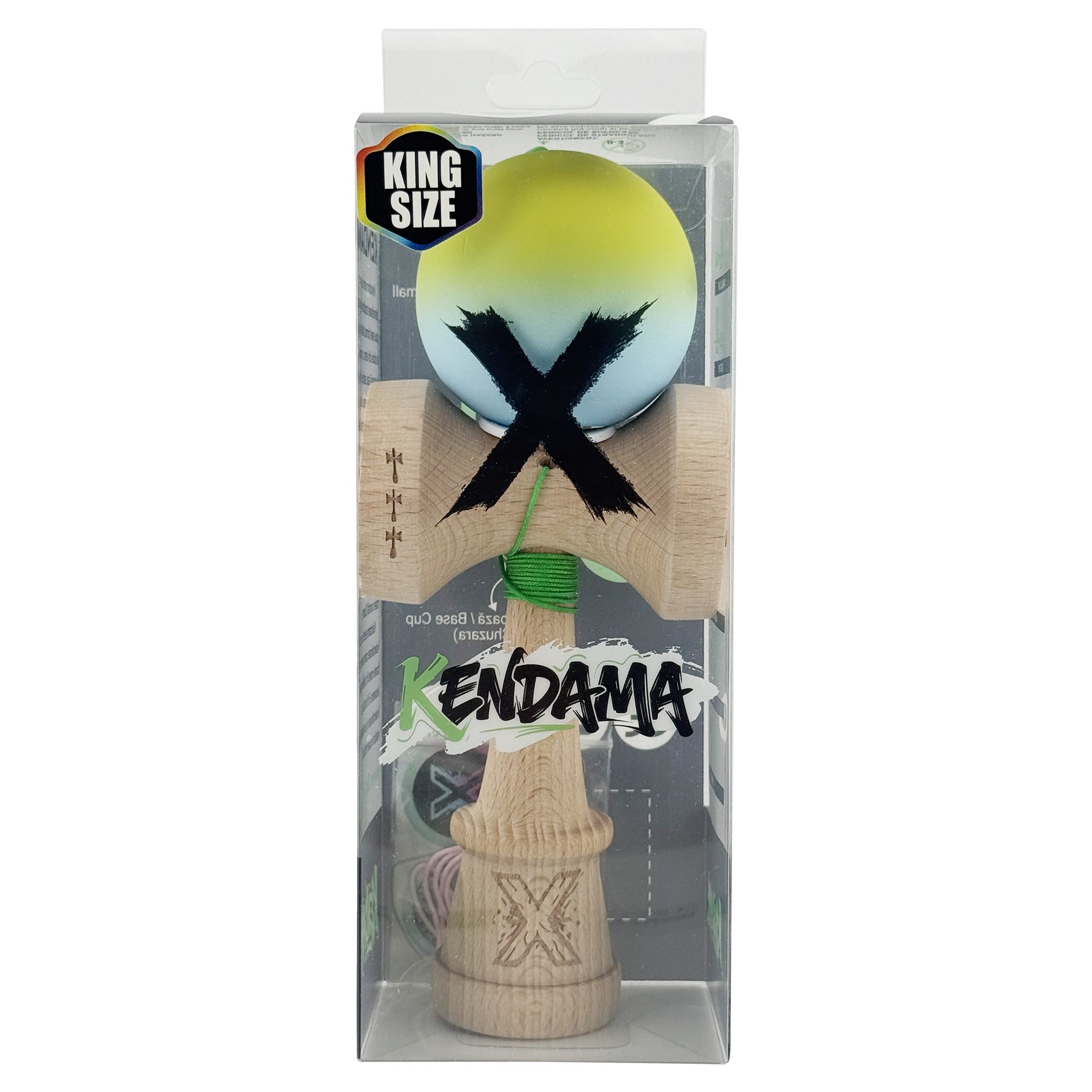 Kendama X Originala, Profesionala, Flippy, Rubber Grip, Cupe Mari KING SIZE V3, Gaura in Baza, Rulment Metalic, din