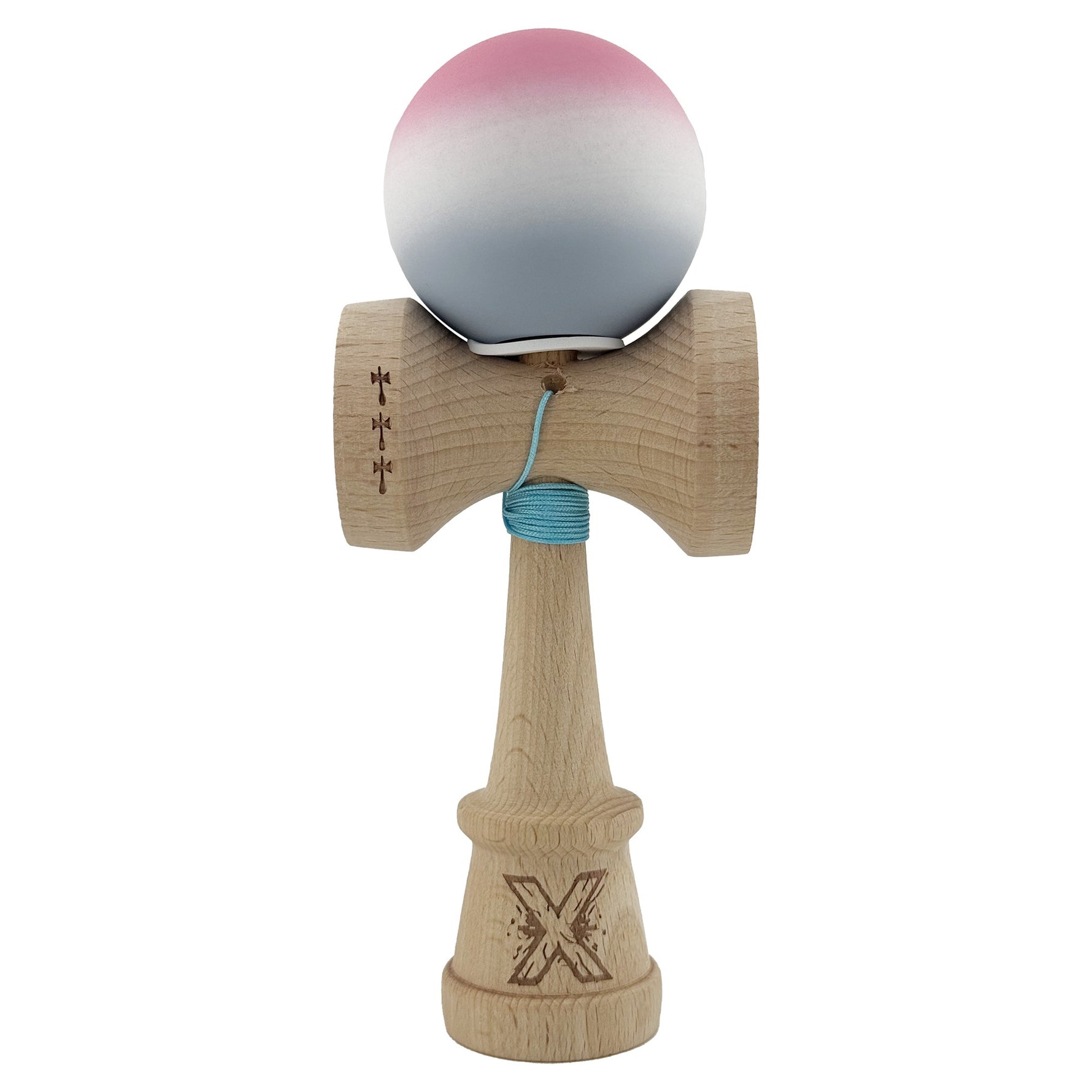 Kendama X Originala, Profesionala, Flippy, Rubber Grip, Cupe Mari KING SIZE V3, Gaura in Baza, Rulment Metalic, din