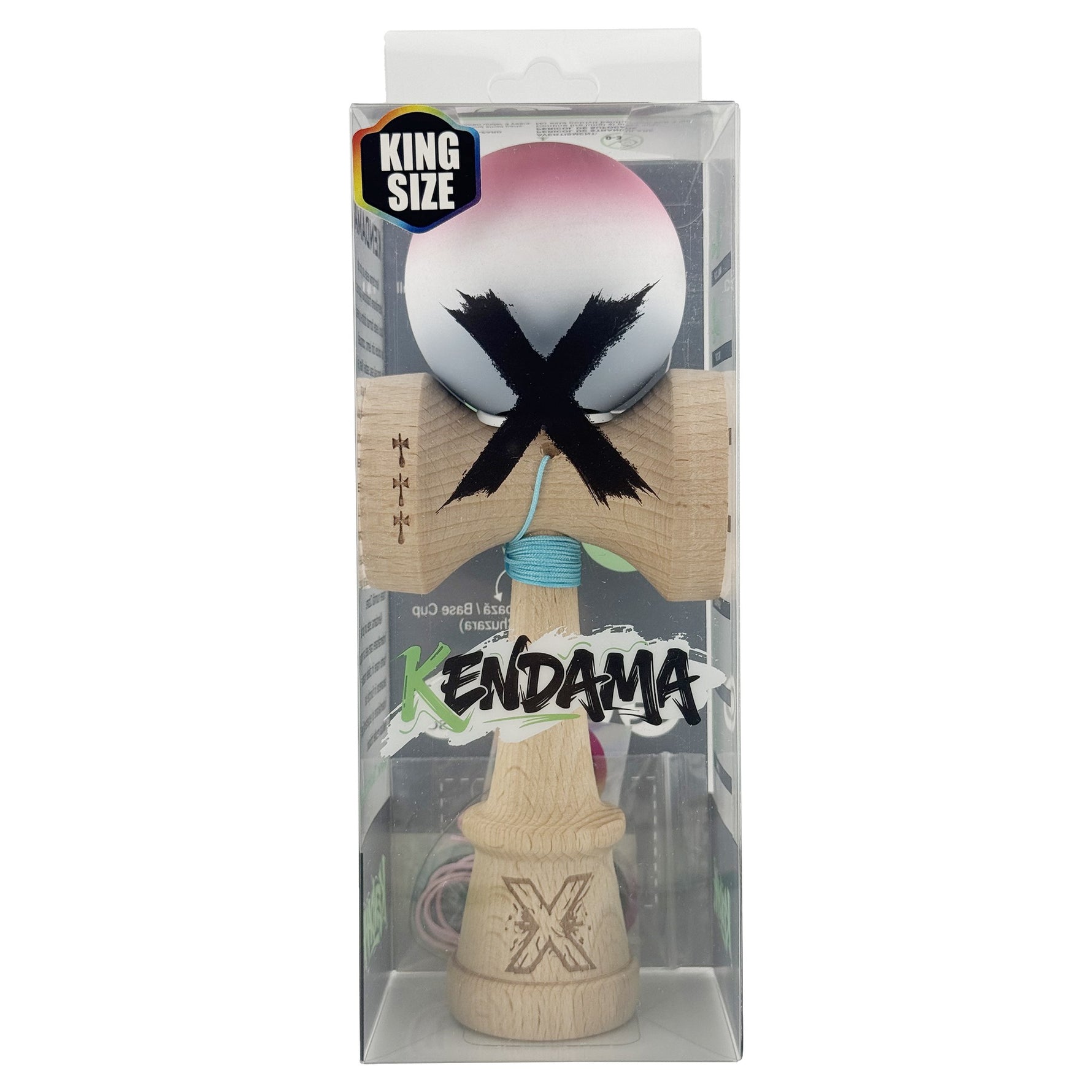 Kendama X Originala, Profesionala, Flippy, Rubber Grip, Cupe Mari KING SIZE V3, Gaura in Baza, Rulment Metalic, din