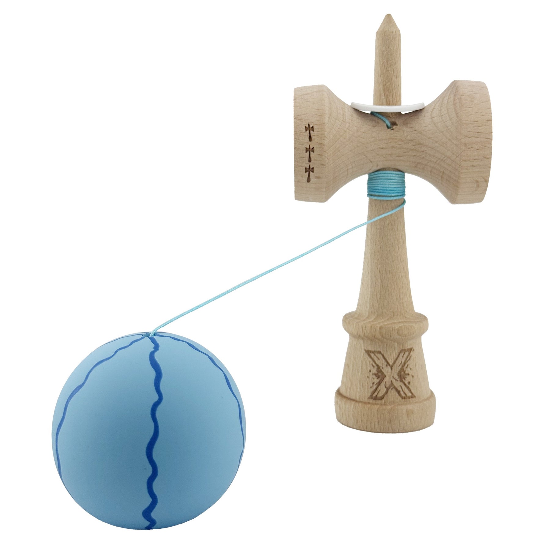 Kendama X Originala, Profesionala, Flippy, Rubber Grip, Cupe Mari KING SIZE V3, Gaura in Baza, Rulment Metalic, din