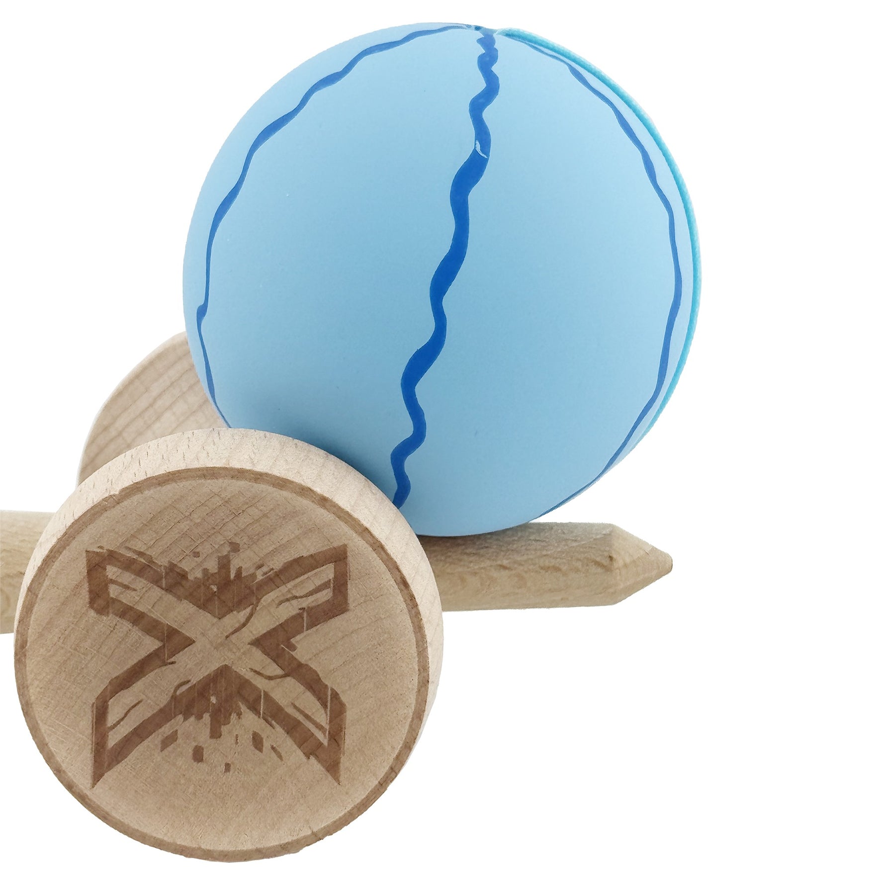 Kendama X Originala, Profesionala, Flippy, Rubber Grip, Cupe Mari KING SIZE V3, Gaura in Baza, Rulment Metalic, din