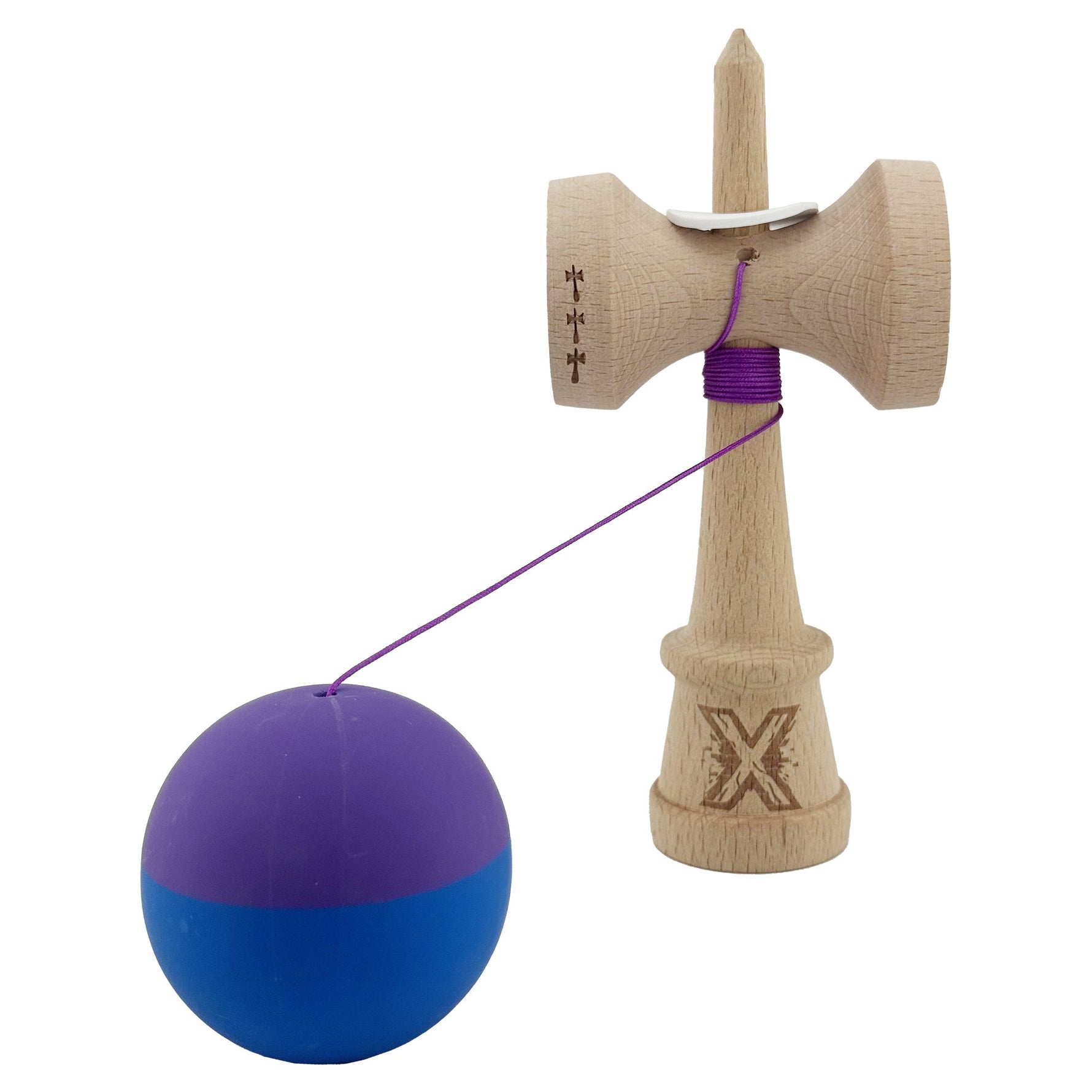 Kendama X Originala, Profesionala, Flippy, Rubber Grip, Cupe Mari KING SIZE V3, Gaura in Baza, Rulment Metalic, din