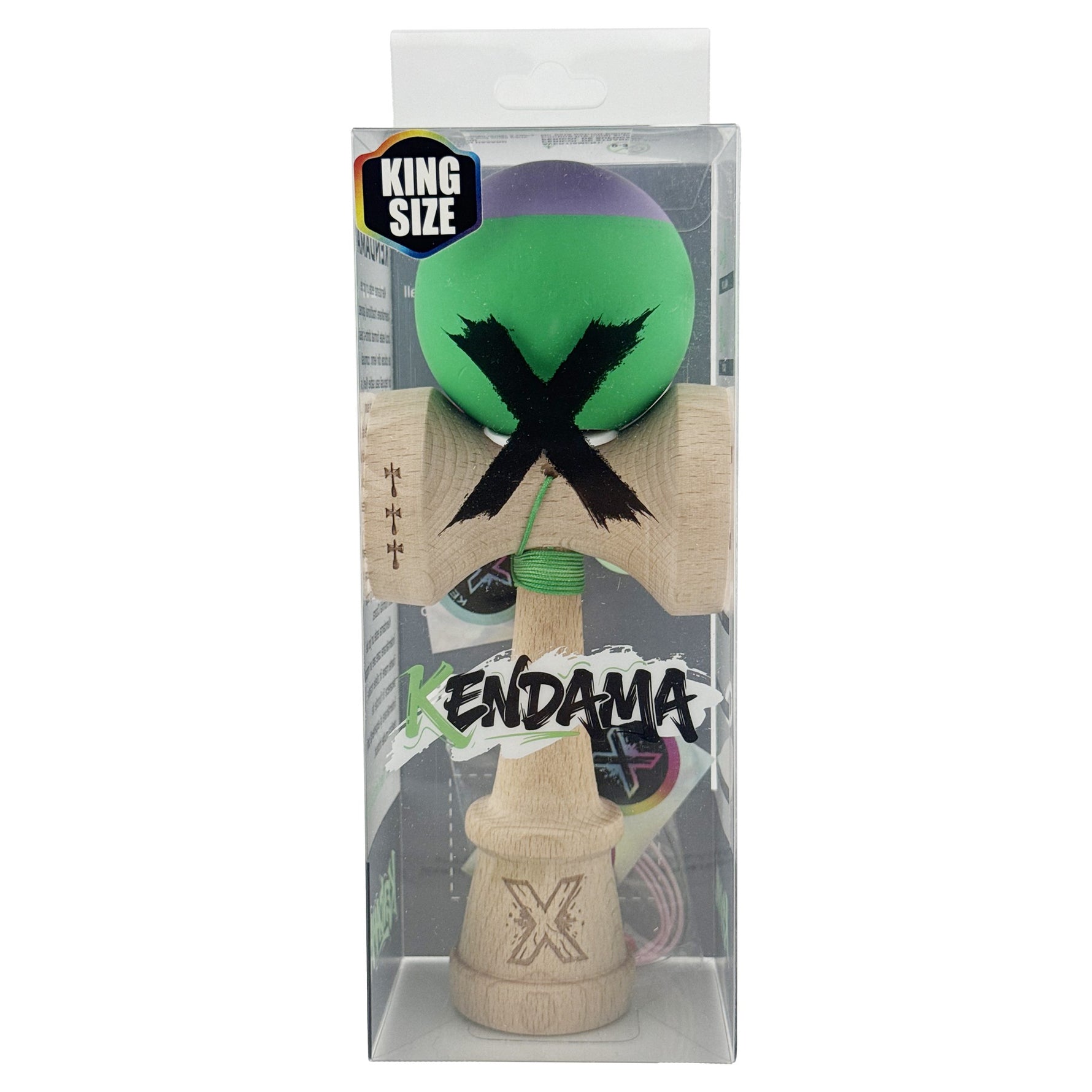 Kendama X Originala, Profesionala, Flippy, Rubber Grip, Cupe Mari KING SIZE V3, Gaura in Baza, Rulment Metalic, din