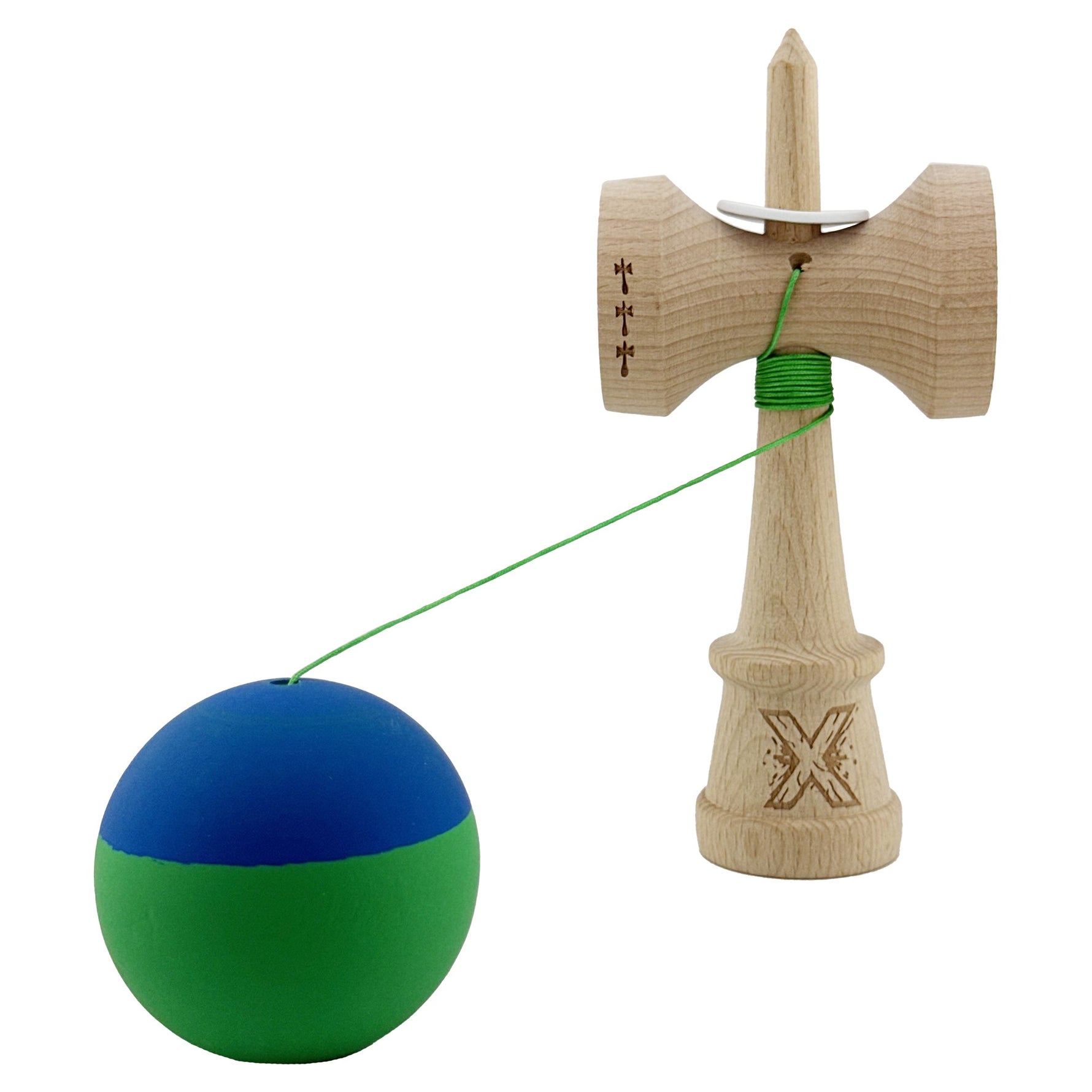 Kendama X Originala, Profesionala, Flippy, Rubber Grip, Cupe Mari KING SIZE V3, Gaura in Baza, Rulment Metalic, din