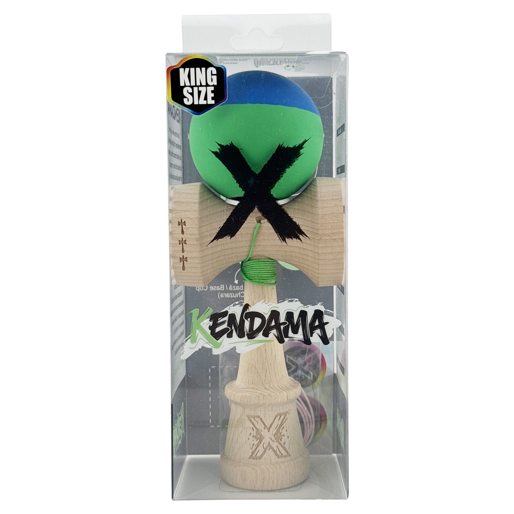 Kendama X Originala, Profesionala, Flippy, Rubber Grip, Cupe Mari KING SIZE V3, Gaura in Baza, Rulment Metalic, din