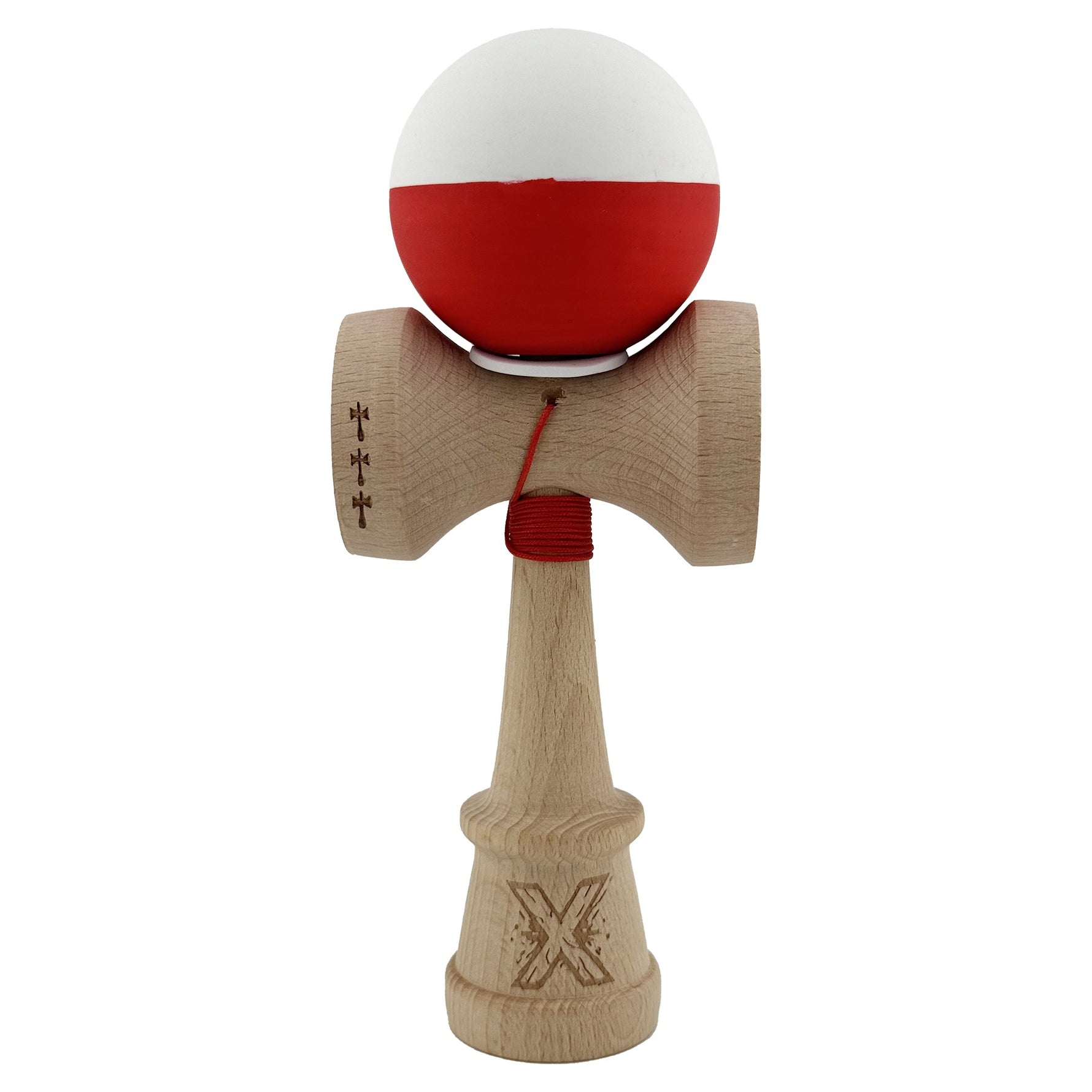 Kendama X Originala, Profesionala, Flippy, Rubber Grip, Cupe Mari KING SIZE V3, Gaura in Baza, Rulment Metalic, din