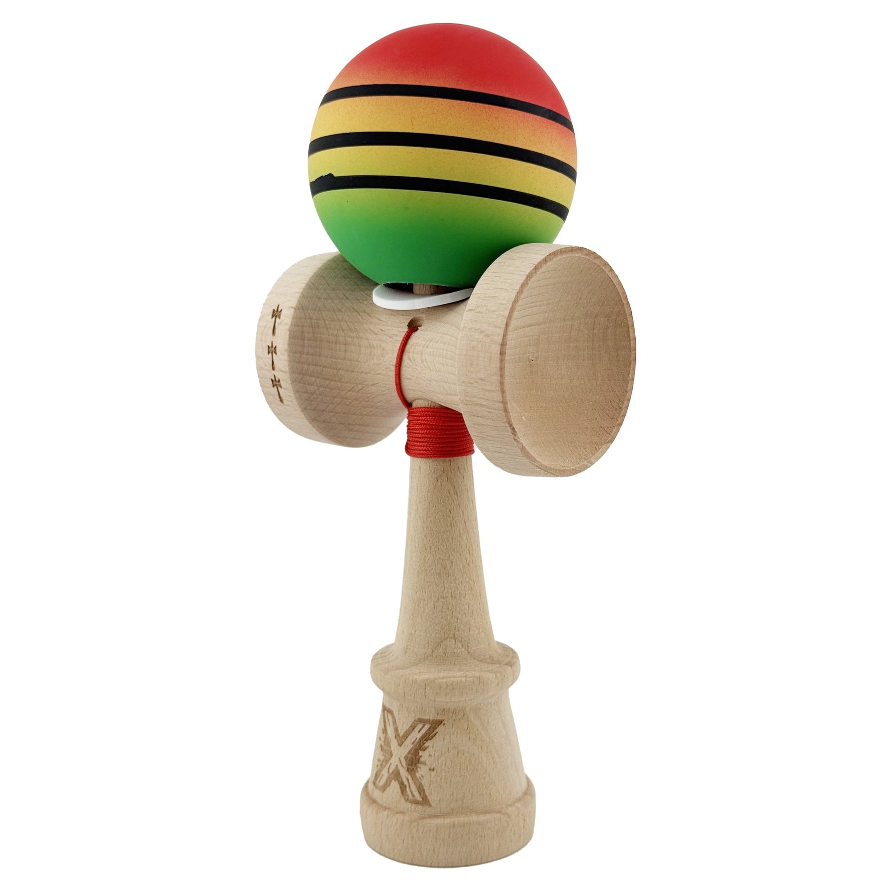 Kendama X Originala, Profesionala, Flippy, Rubber Grip, Cupe Mari KING SIZE V3, Gaura in Baza, Rulment Metalic, din