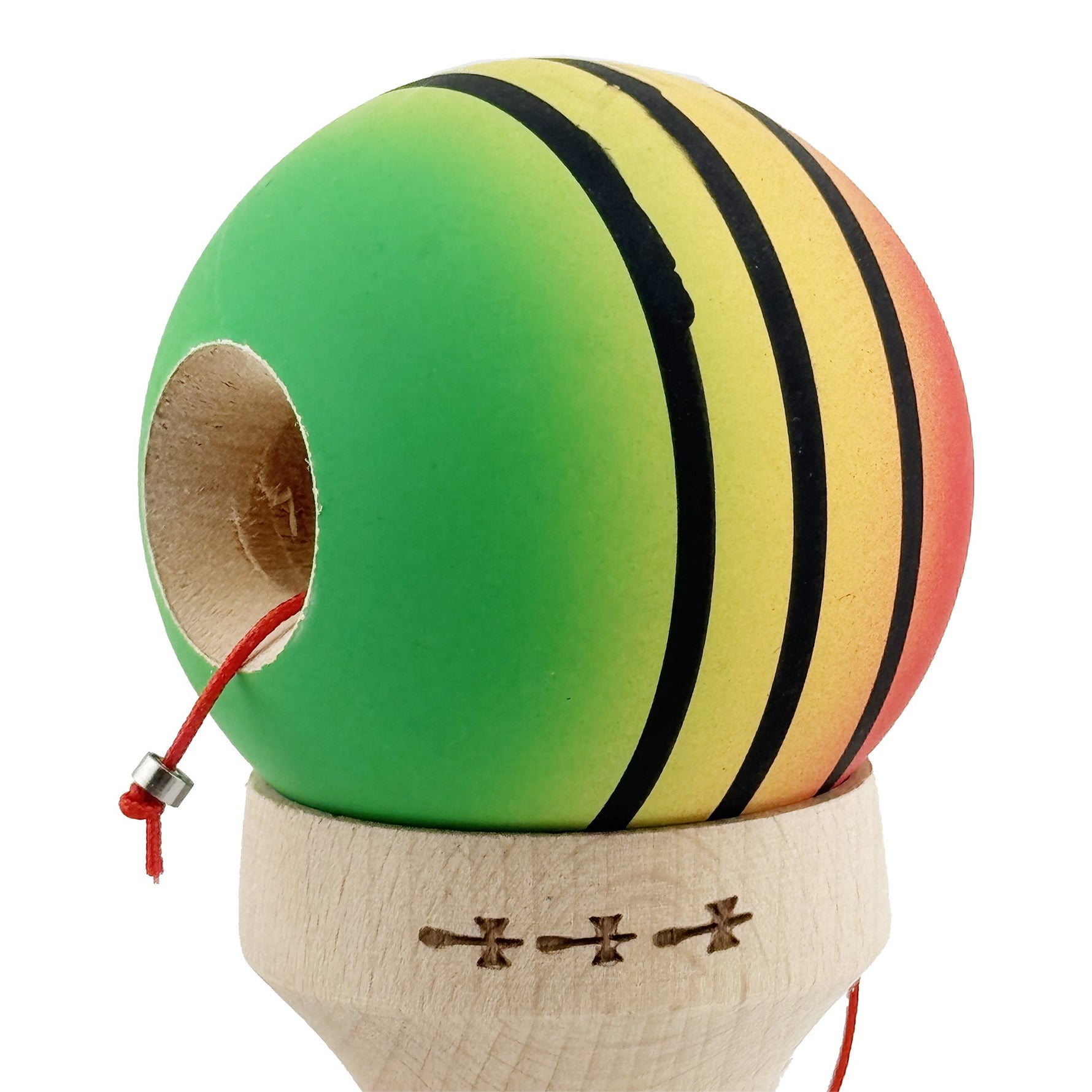 Kendama X Originala, Profesionala, Flippy, Rubber Grip, Cupe Mari KING SIZE V3, Gaura in Baza, Rulment Metalic, din