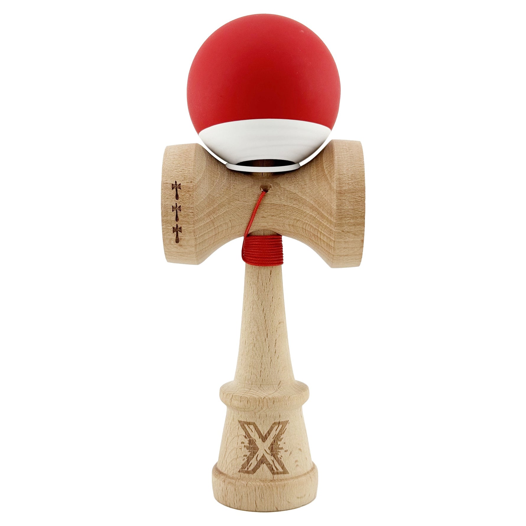 Kendama X Originala, Profesionala, Flippy, Rubber Grip, Cupe Mari KING SIZE V3, Gaura in Baza, Rulment Metalic, din