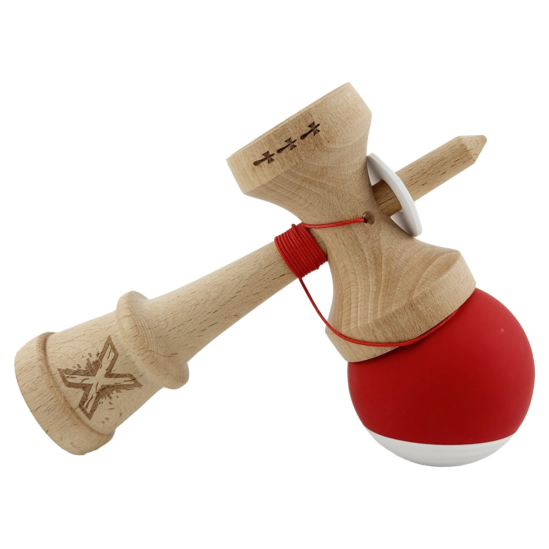 Kendama X Originala, Profesionala, Flippy, Rubber Grip, Cupe Mari KING SIZE V3, Gaura in Baza, Rulment Metalic, din