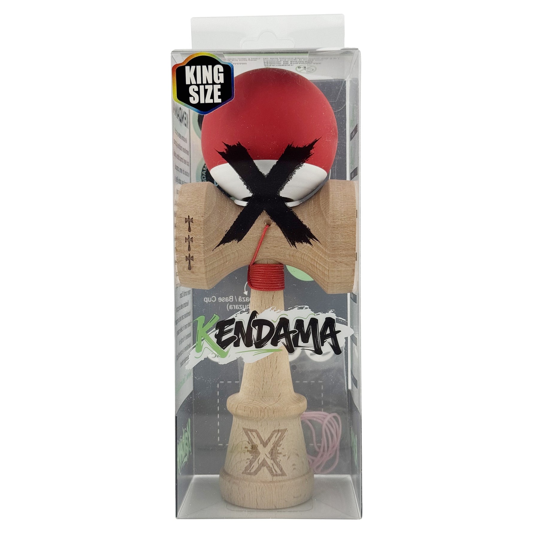 Kendama X Originala, Profesionala, Flippy, Rubber Grip, Cupe Mari KING SIZE V3, Gaura in Baza, Rulment Metalic, din
