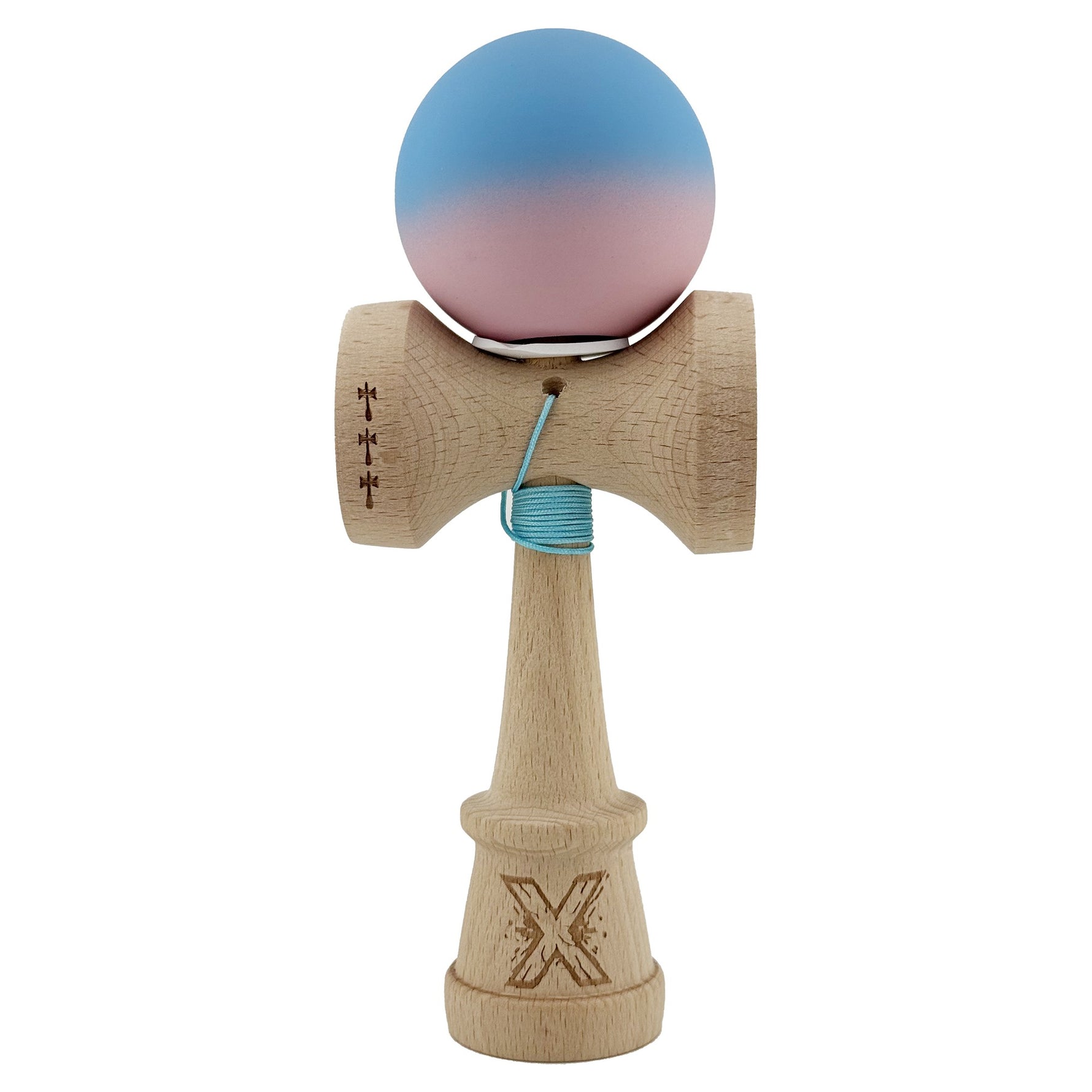 Kendama X Originala, Profesionala, Flippy, Rubber Grip, Cupe Mari KING SIZE V3, Gaura in Baza, Rulment Metalic, din