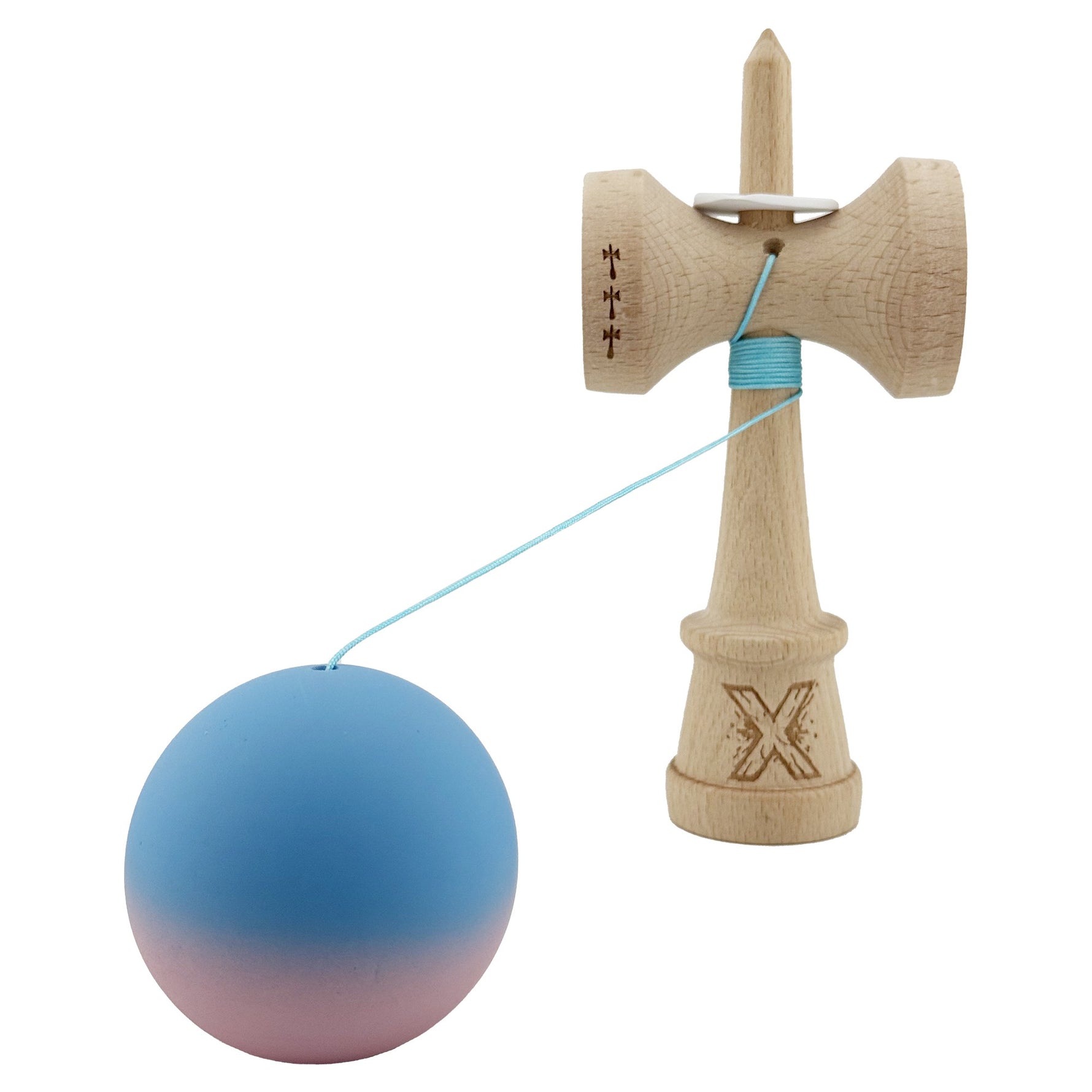 Kendama X Originala, Profesionala, Flippy, Rubber Grip, Cupe Mari KING SIZE V3, Gaura in Baza, Rulment Metalic, din