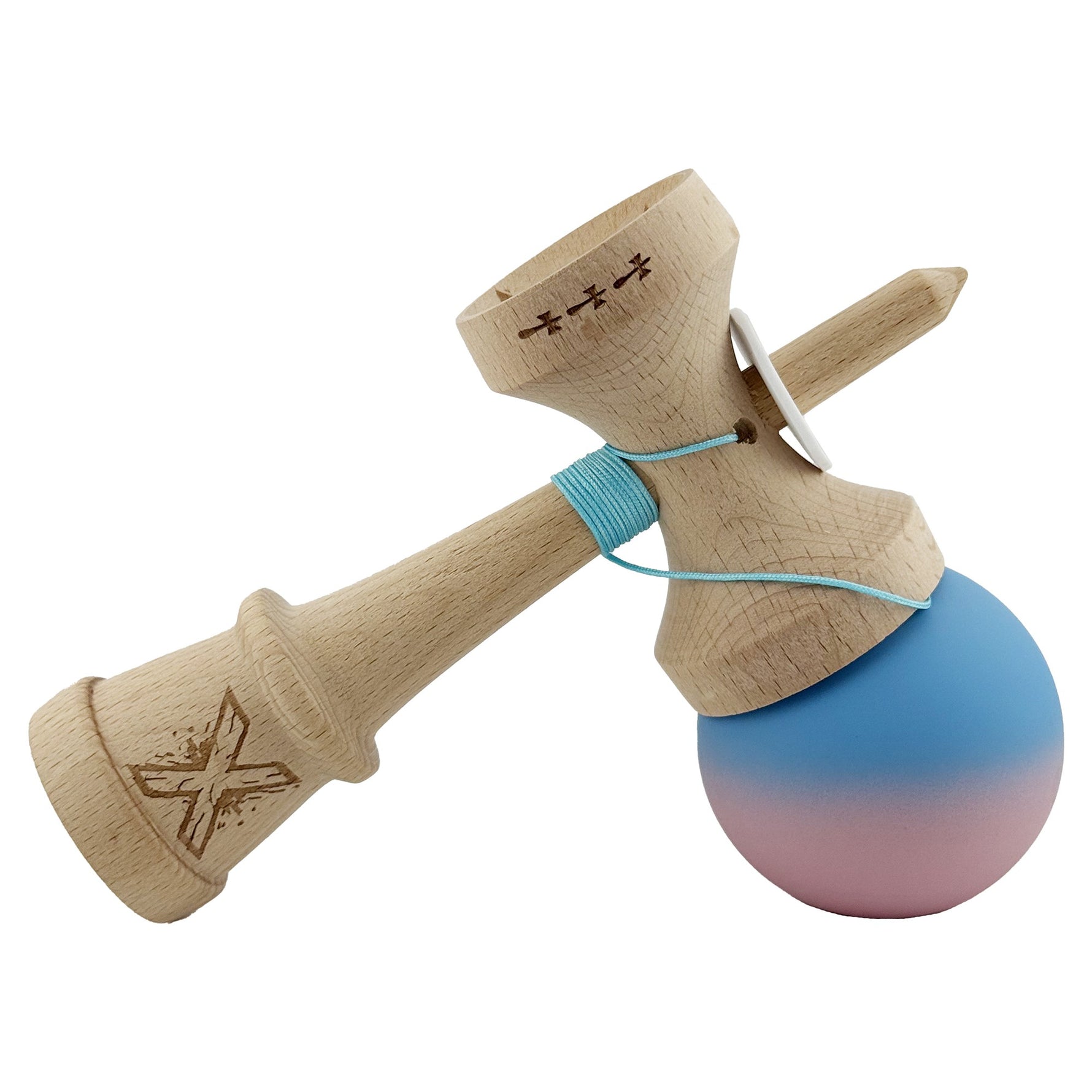 Kendama X Originala, Profesionala, Flippy, Rubber Grip, Cupe Mari KING SIZE V3, Gaura in Baza, Rulment Metalic, din