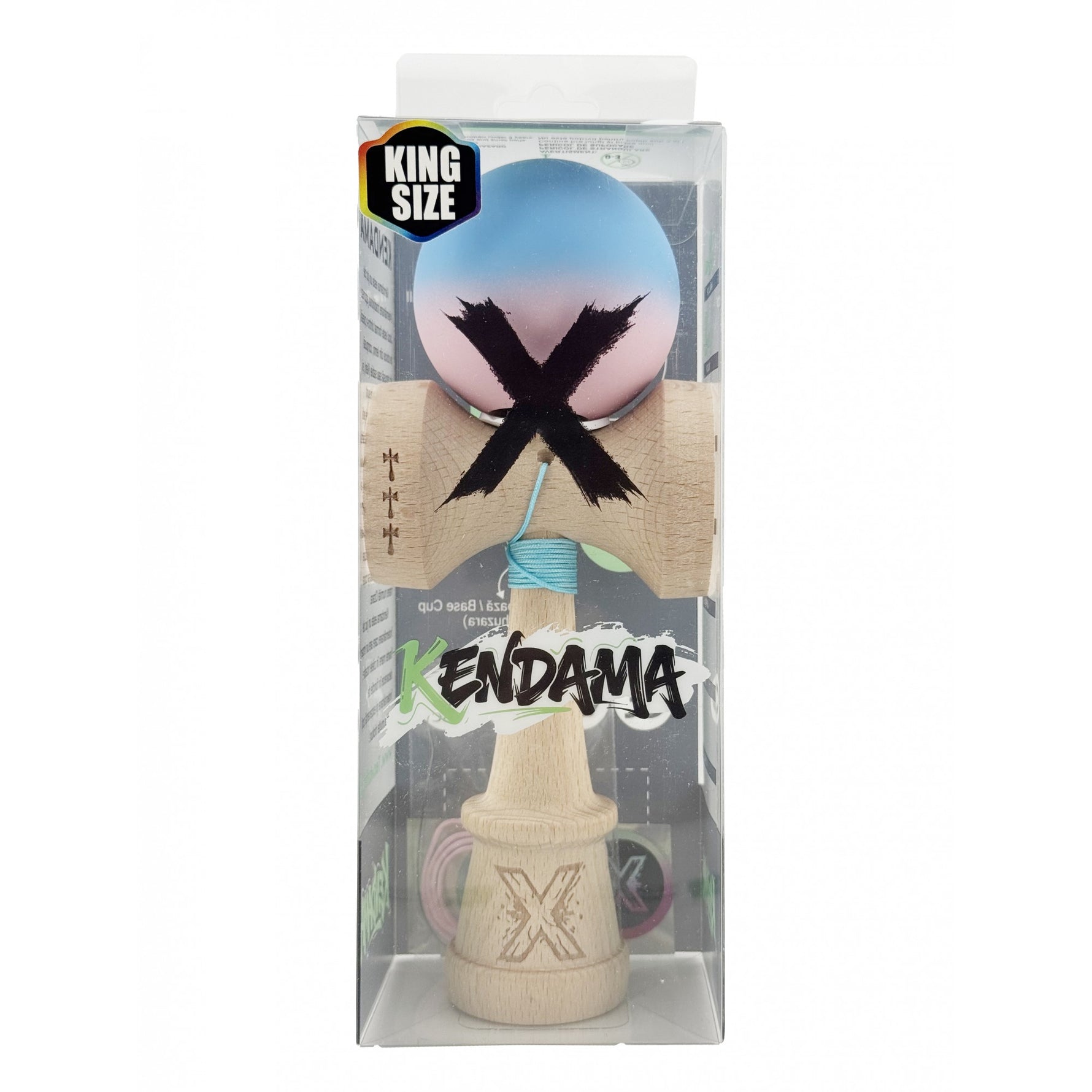 Kendama X Originala, Profesionala, Flippy, Rubber Grip, Cupe Mari KING SIZE V3, Gaura in Baza, Rulment Metalic, din