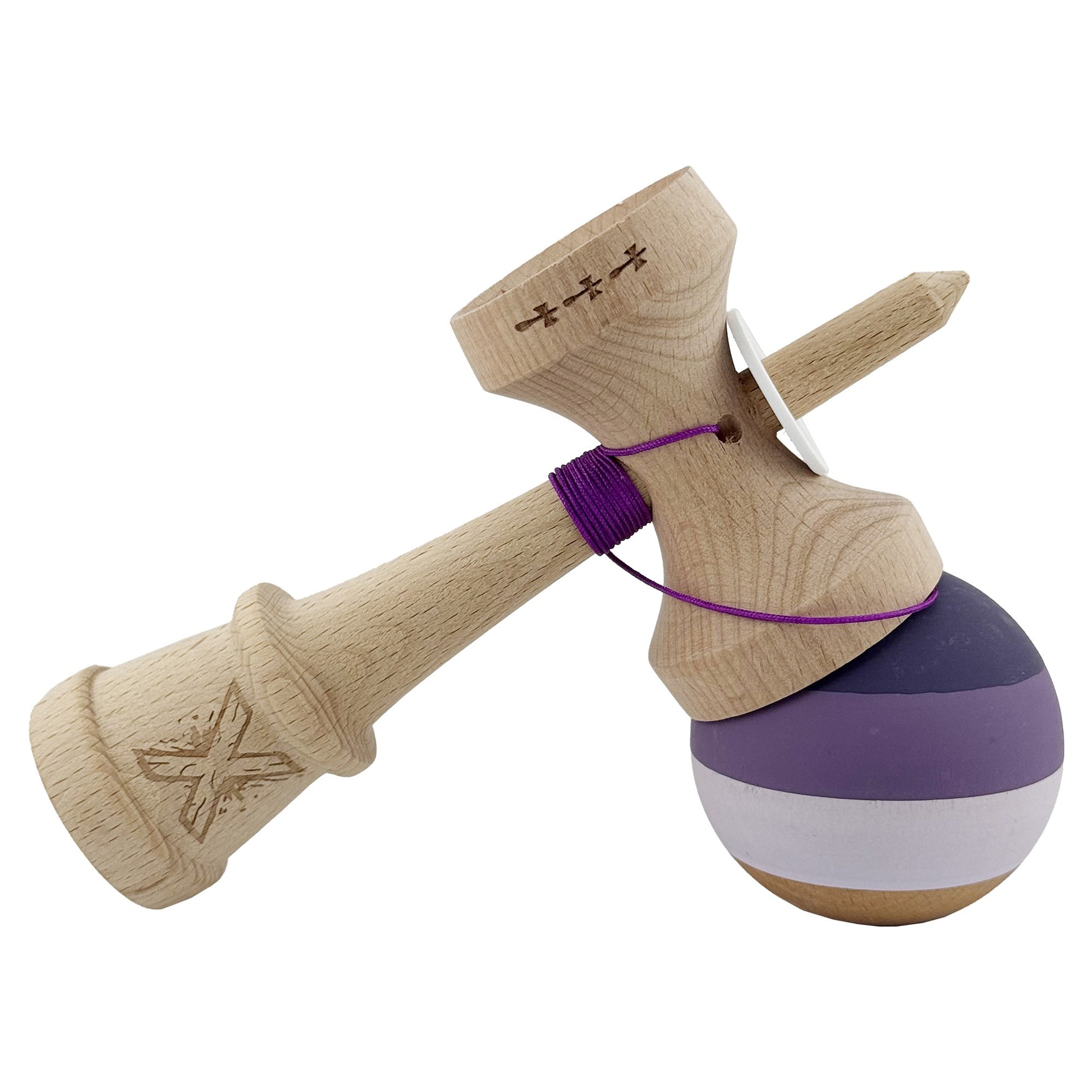 Kendama X Originala, Profesionala, Flippy, Rubber Grip, Cupe Mari KING SIZE V3, Gaura in Baza, Rulment Metalic, din