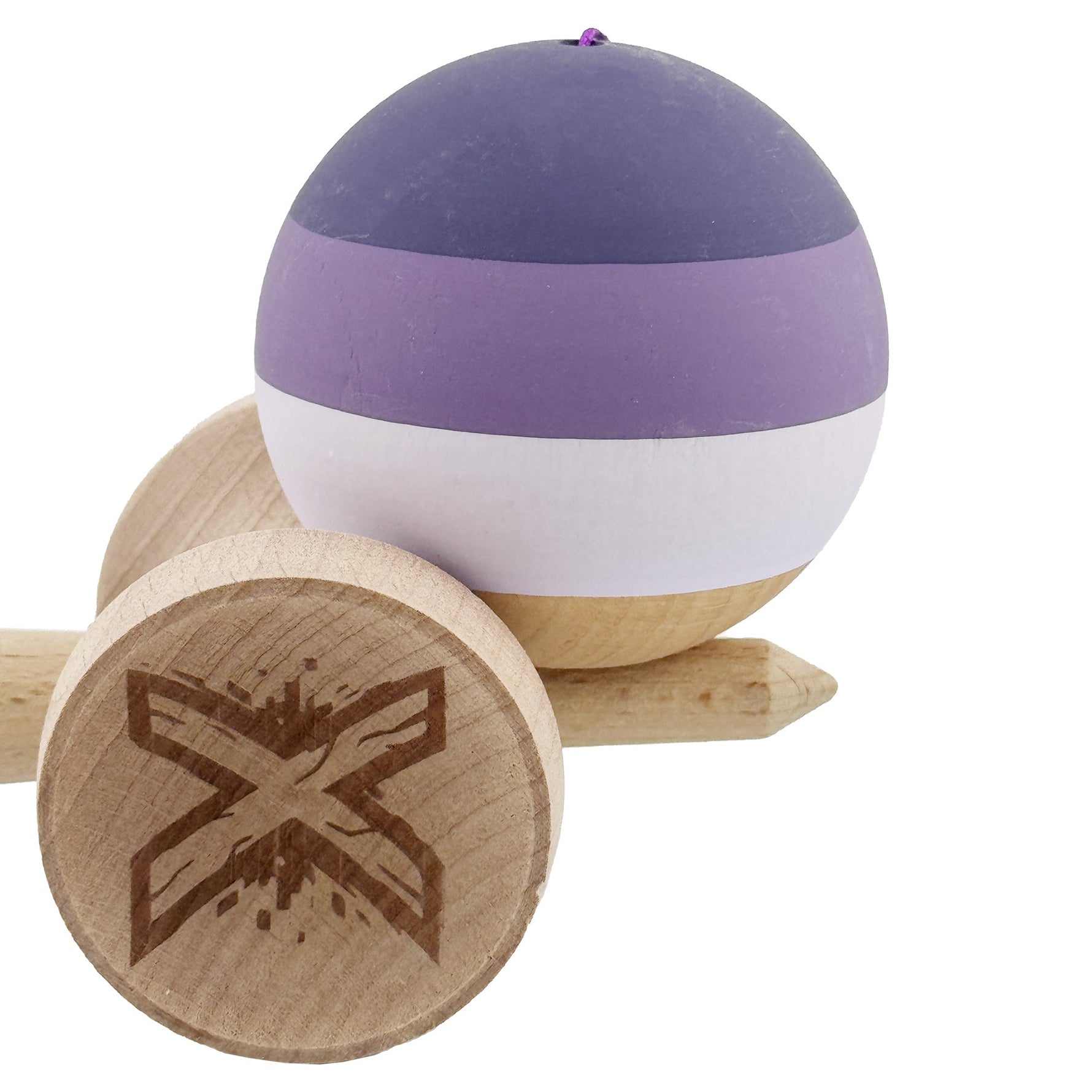 Kendama X Originala, Profesionala, Flippy, Rubber Grip, Cupe Mari KING SIZE V3, Gaura in Baza, Rulment Metalic, din