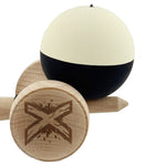 Kendama X Originala, Profesionala, Flippy, Rubber Grip, Cupe Mari KING SIZE V3, Gaura in Baza, Rulment Metalic, din