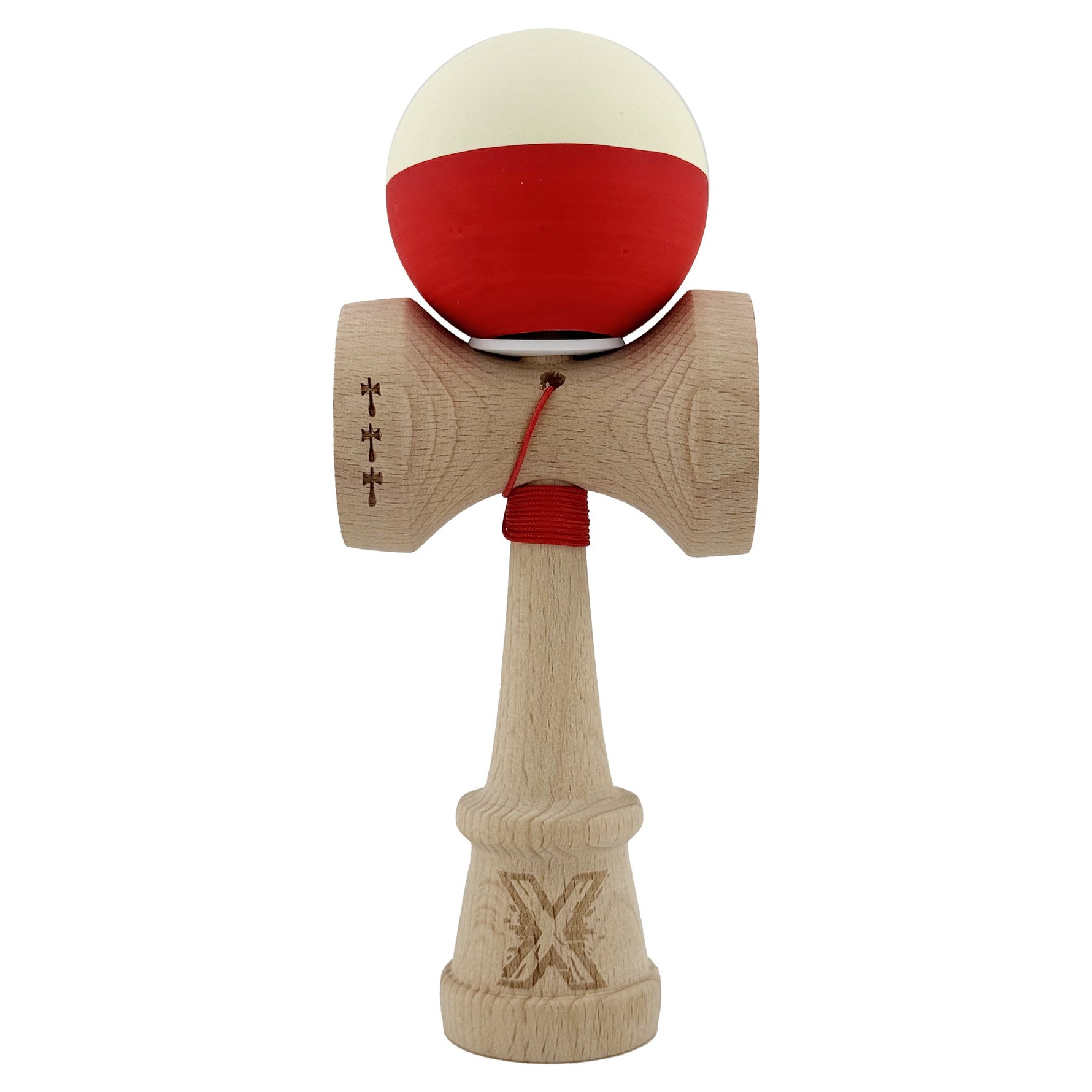 Kendama X Originala, Profesionala, Flippy, Rubber Grip, Cupe Mari KING SIZE V3, Gaura in Baza, Rulment Metalic, din