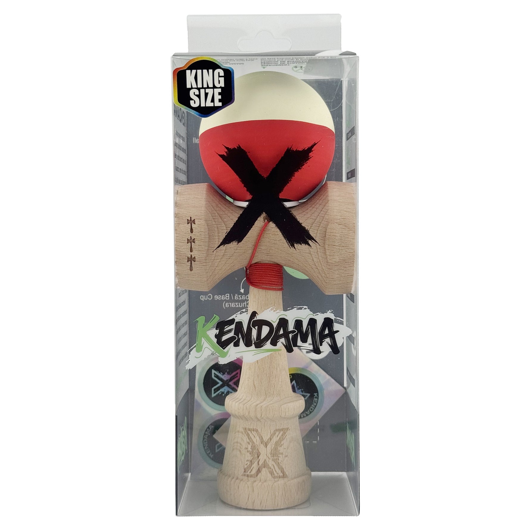 Kendama X Originala, Profesionala, Flippy, Rubber Grip, Cupe Mari KING SIZE V3, Gaura in Baza, Rulment Metalic, din